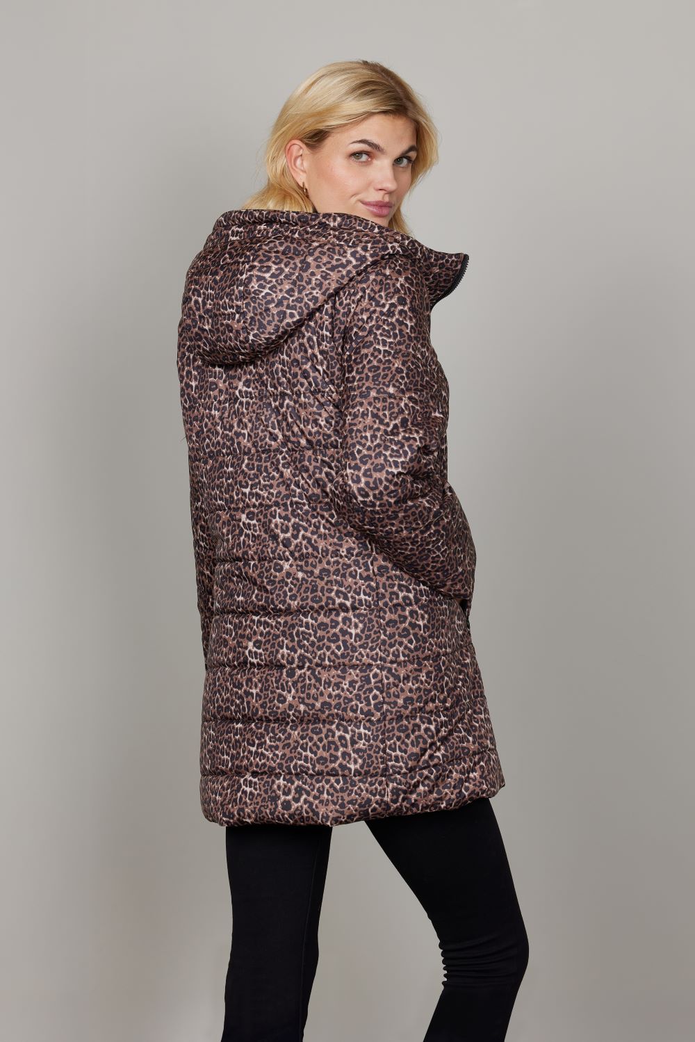 Makenzie Reversible Black/Leo Coat - 2089