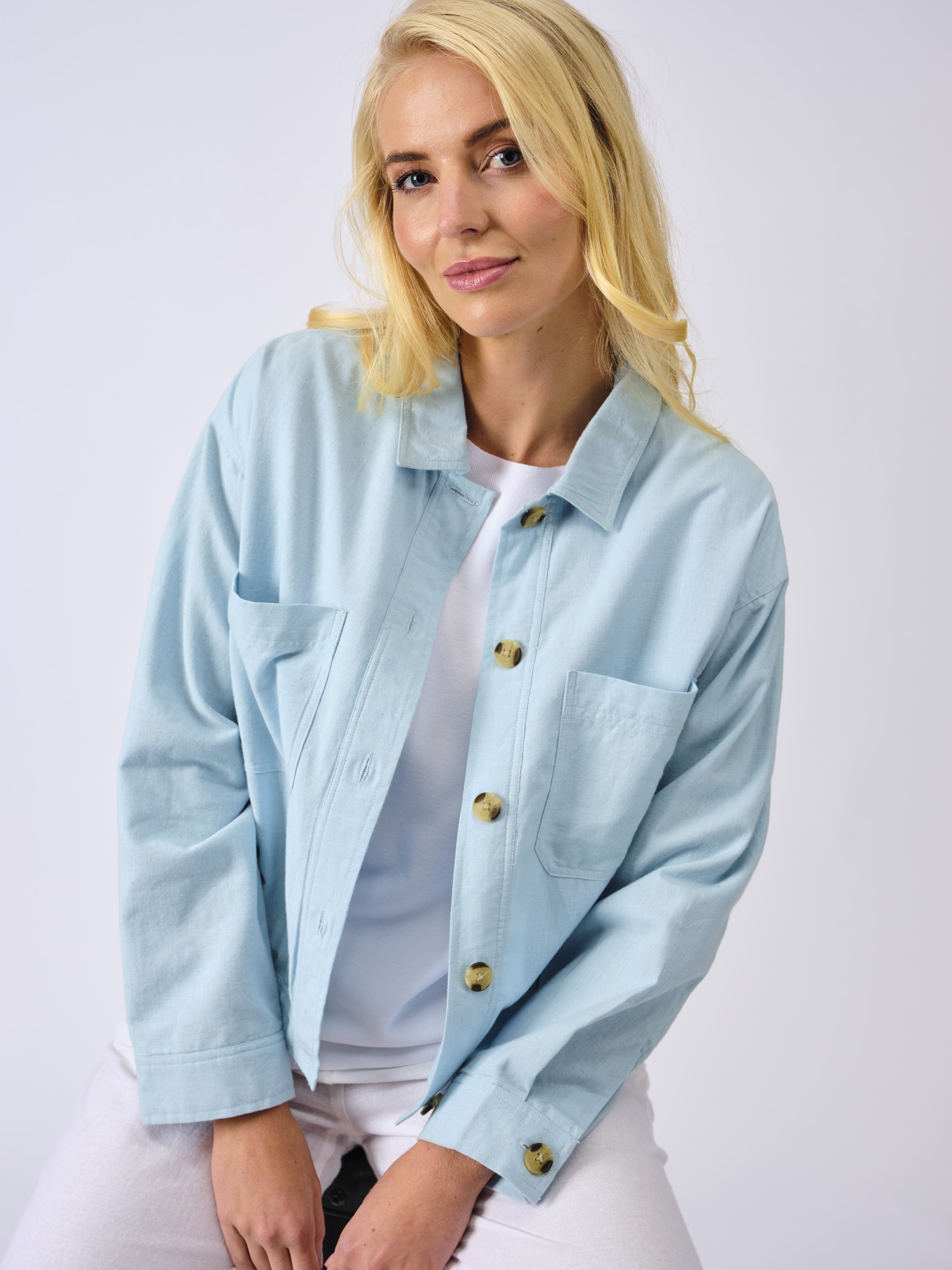 Casey Chalk Blue Jacket - S334