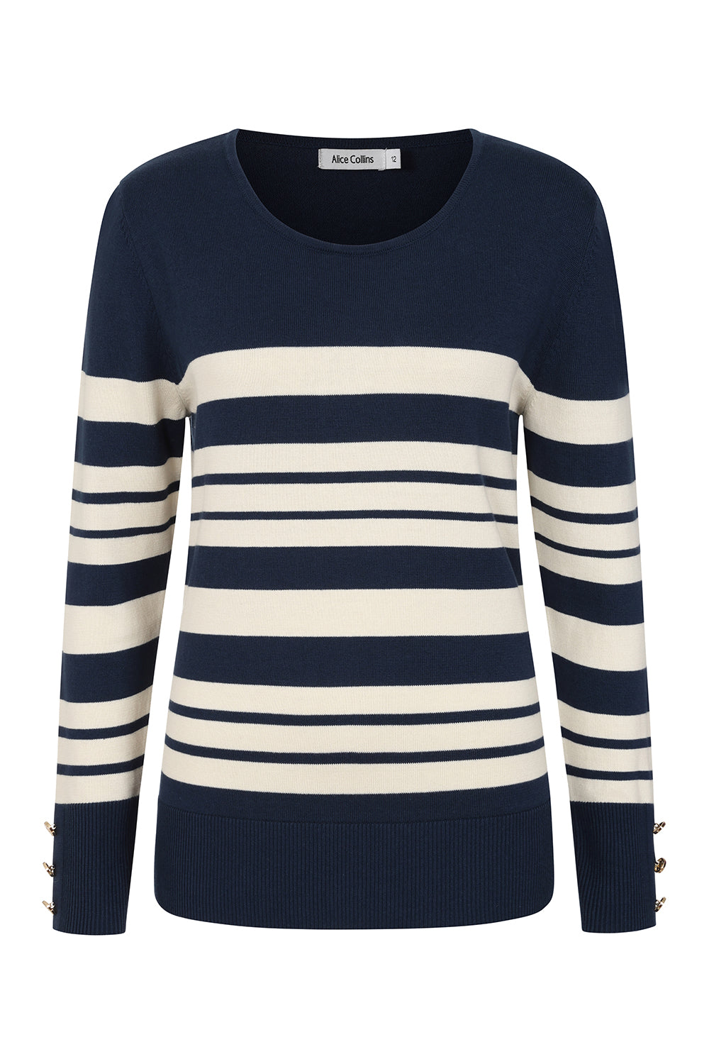 Jemima Rich Navy/Wild Oat Pullover - S362