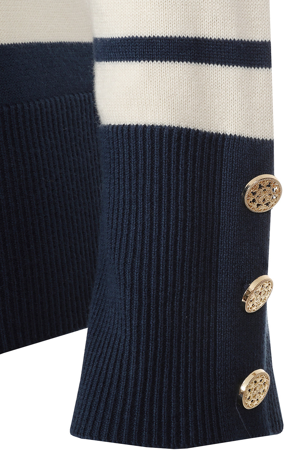 Jemima Rich Navy/Wild Oat Pullover - S362