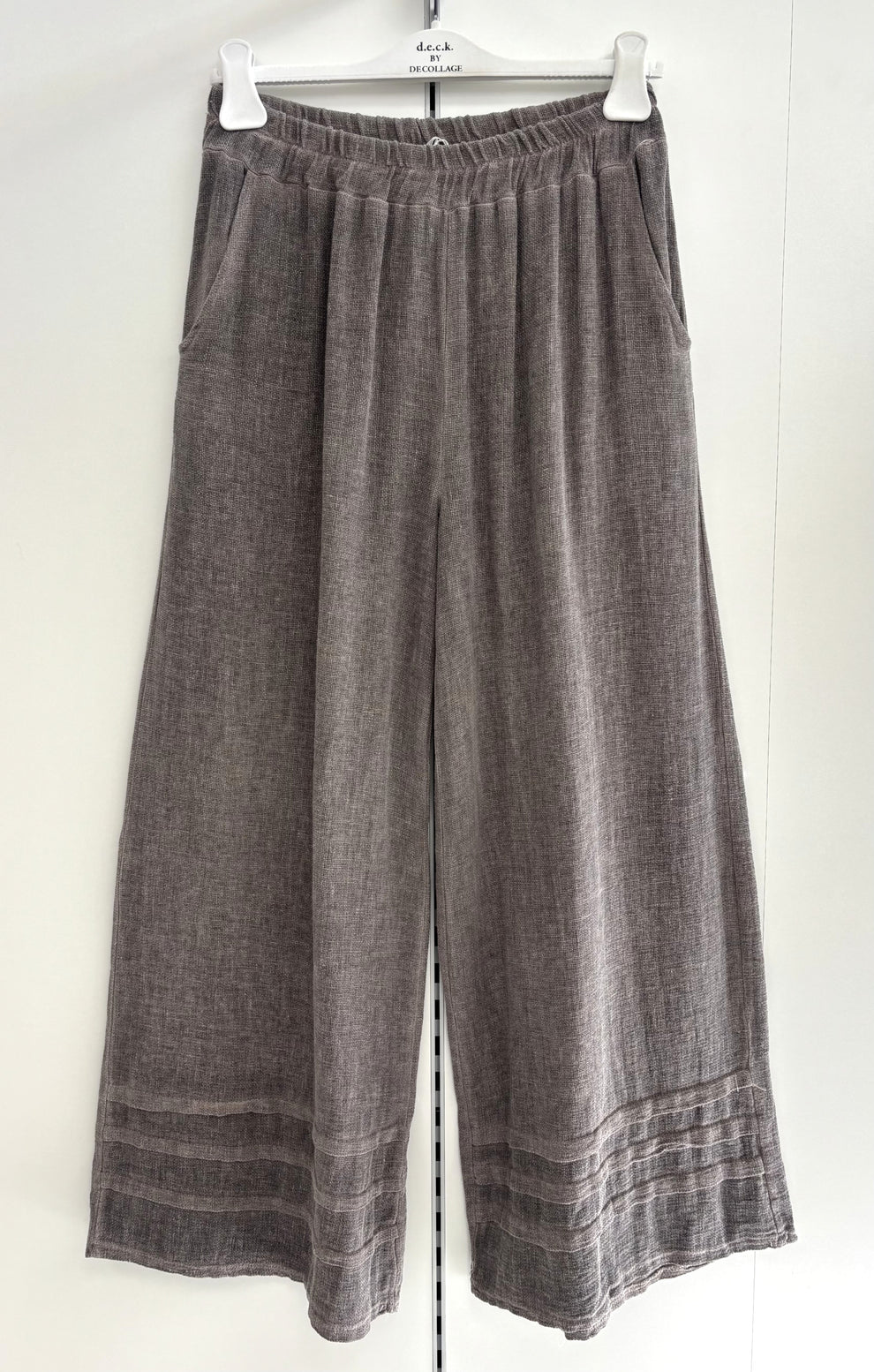 Taupe Pleat End Trousers - 10262