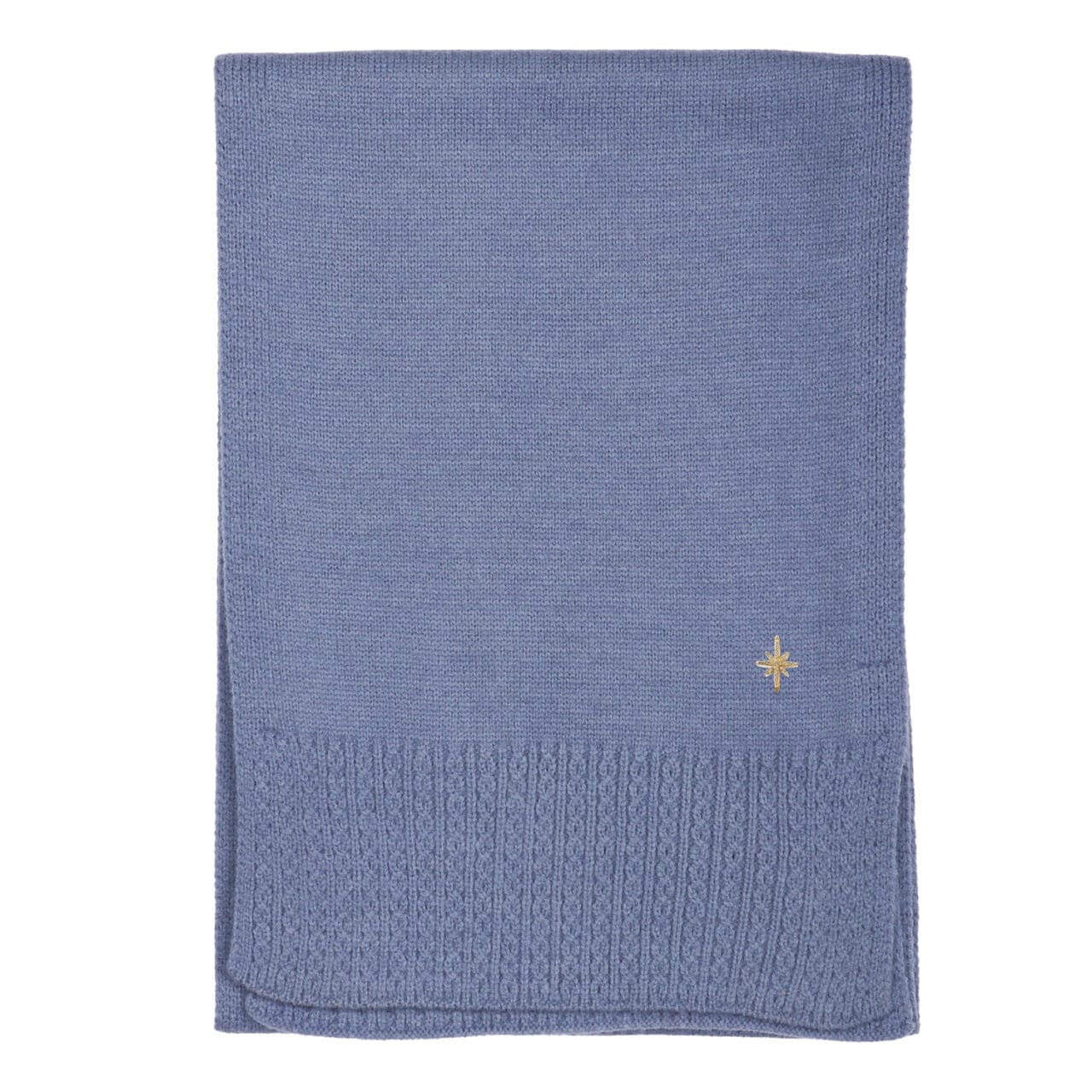 Blue Cable Detail Scarf - 1055702
