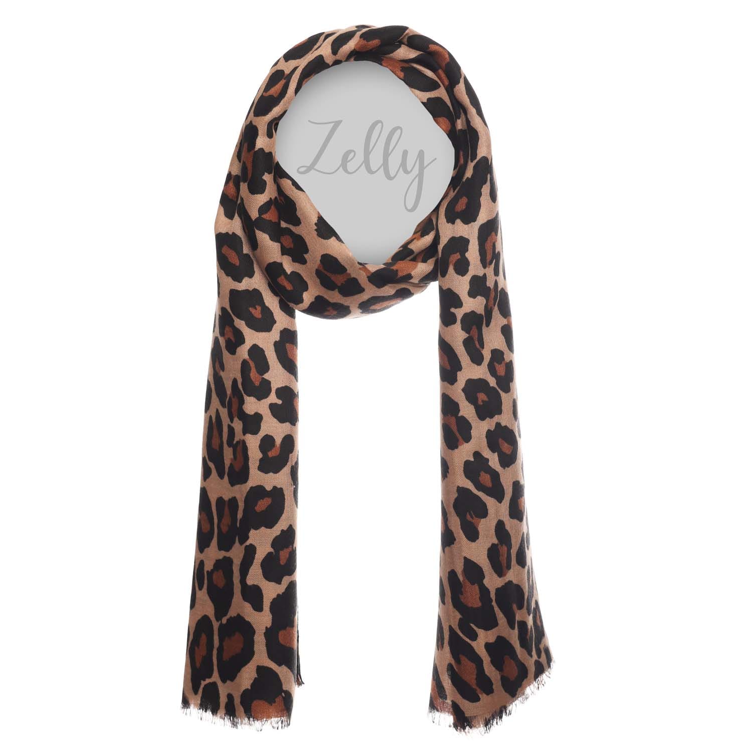 Brown Animal Print Scarf - 1065203