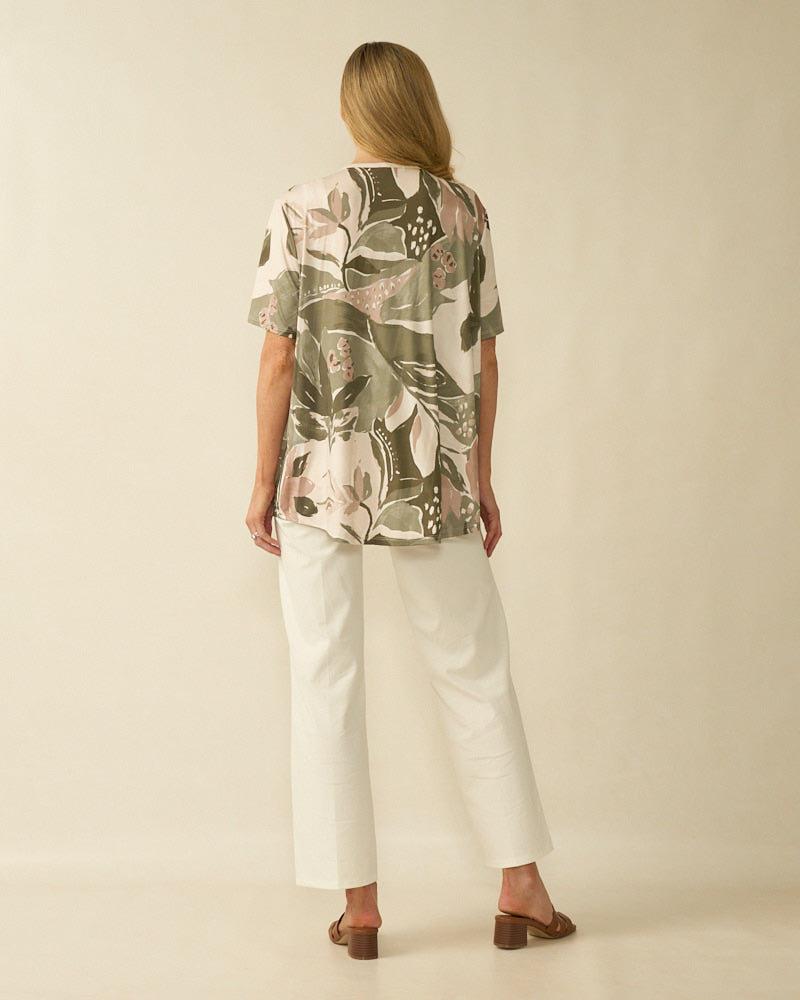Khaki Print Top - 10905