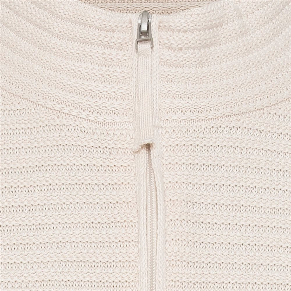 Canvas Beige Zip Cardigan - 11000050
