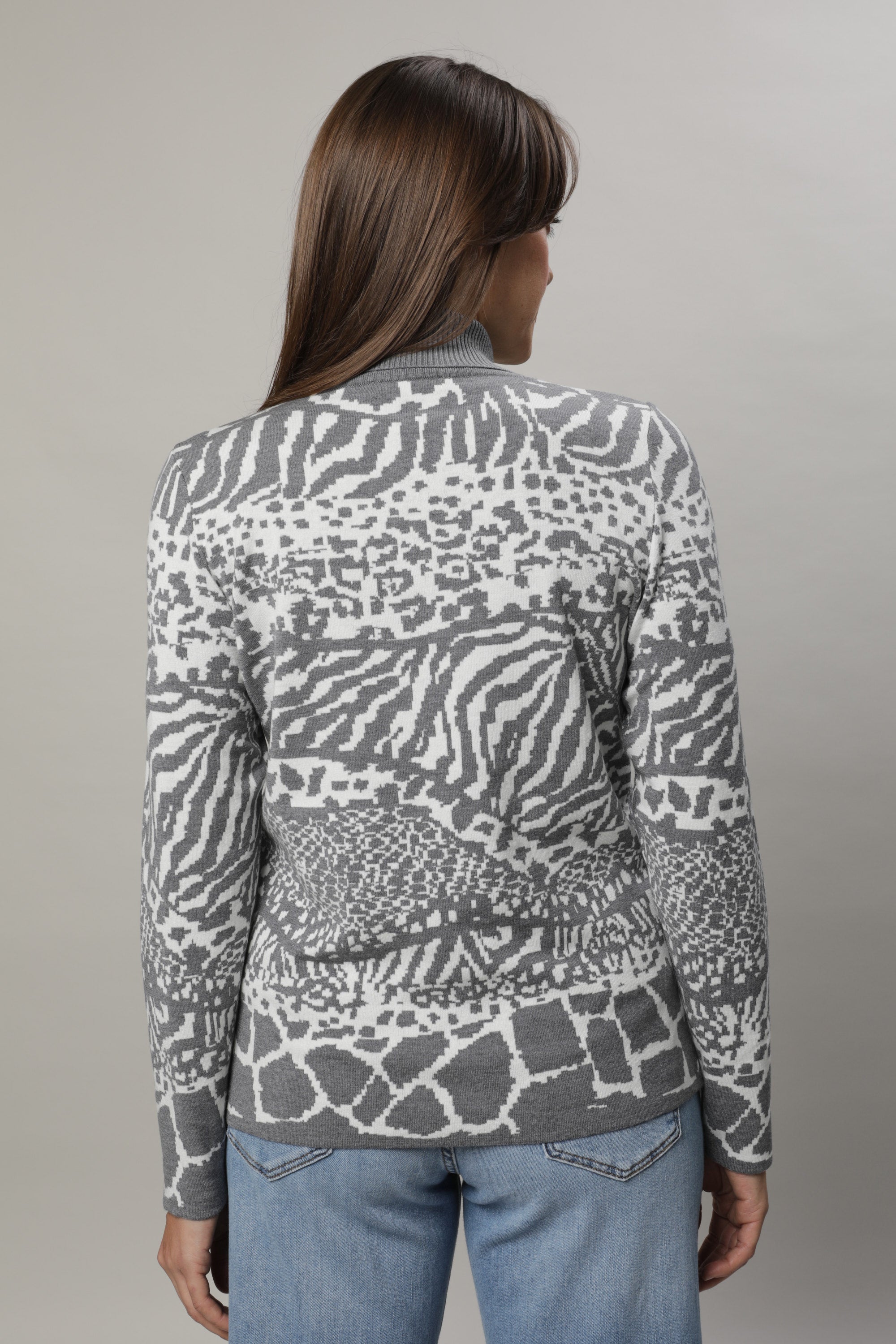 Chrome Animal Print Sweater - 11021
