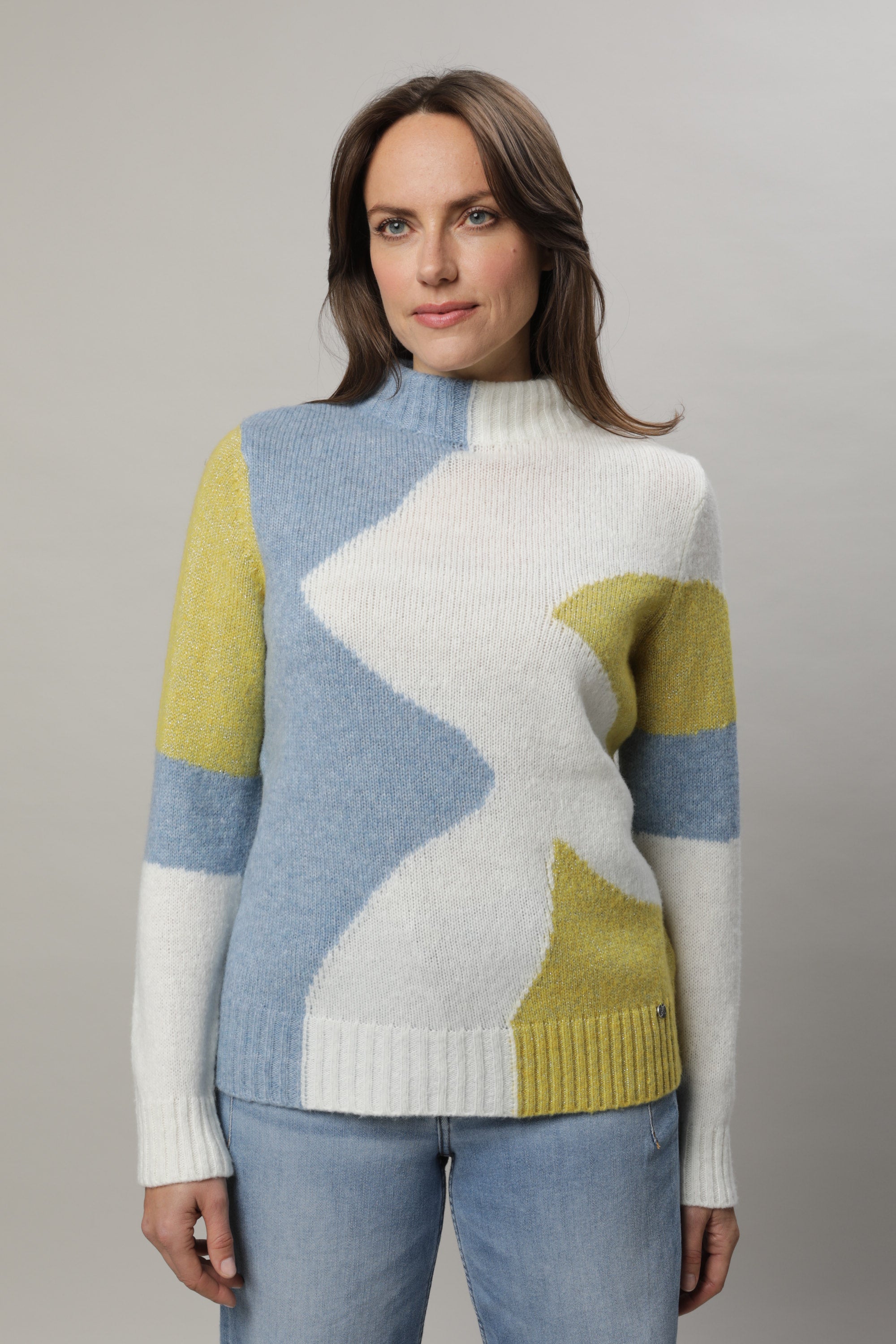 Pistachio Block Colour Sweater - 11027