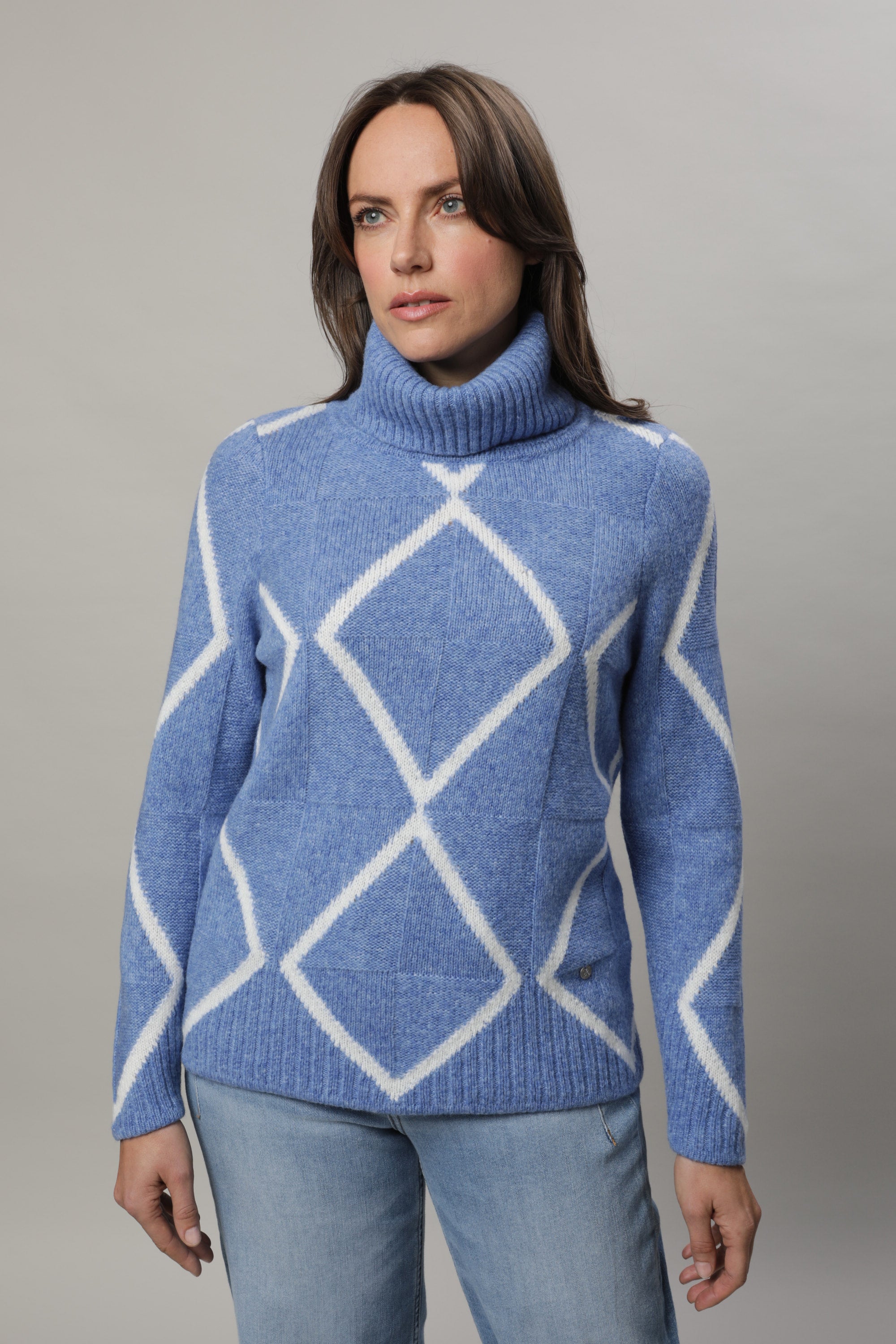 Sky Blue Roll Neck - 11045