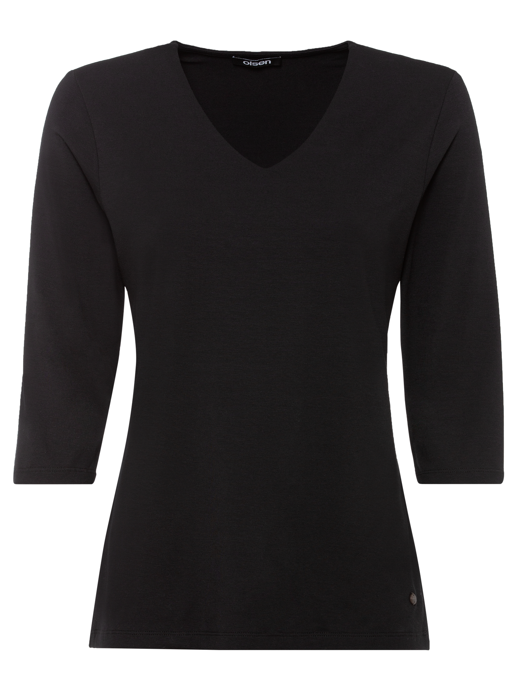Black V Neck Top - 11100107