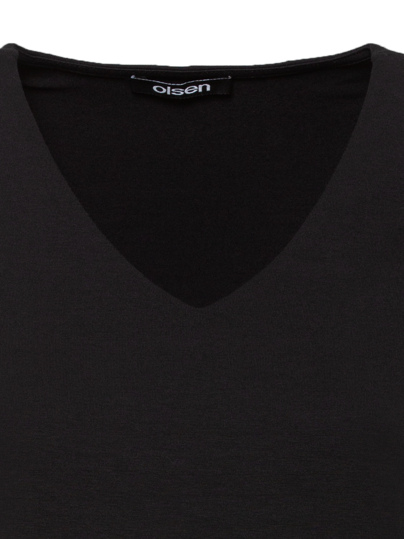 Black V Neck Top - 11100107