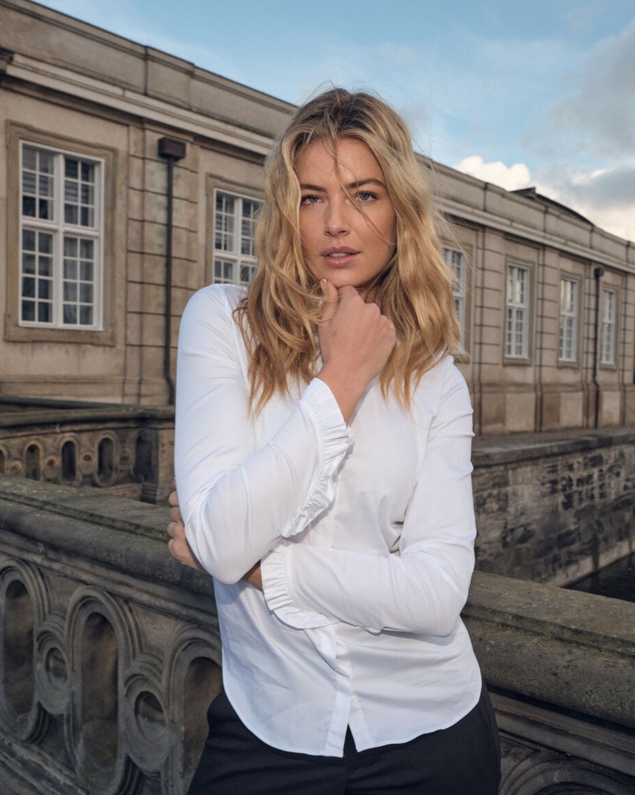 Mattie White Grandad Collar Shirt - 131731