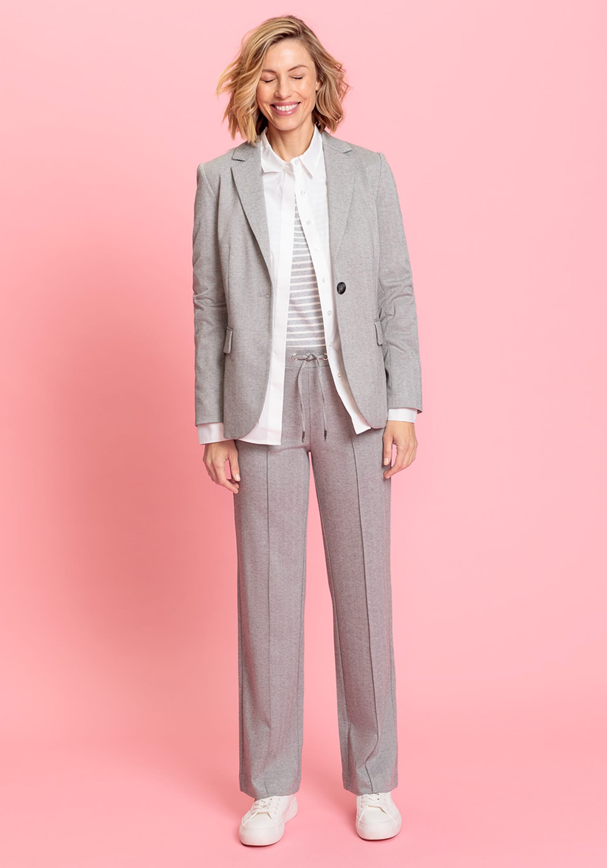 Pearl Grey Casual Pants - 14002209