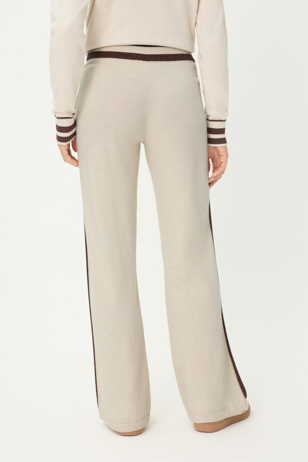 Almond Beige Knit Pants - 14002492