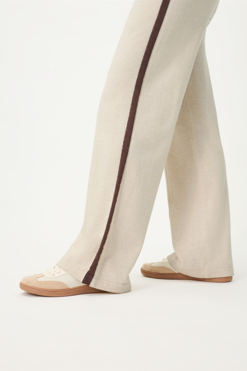 Almond Beige Knit Pants - 14002492