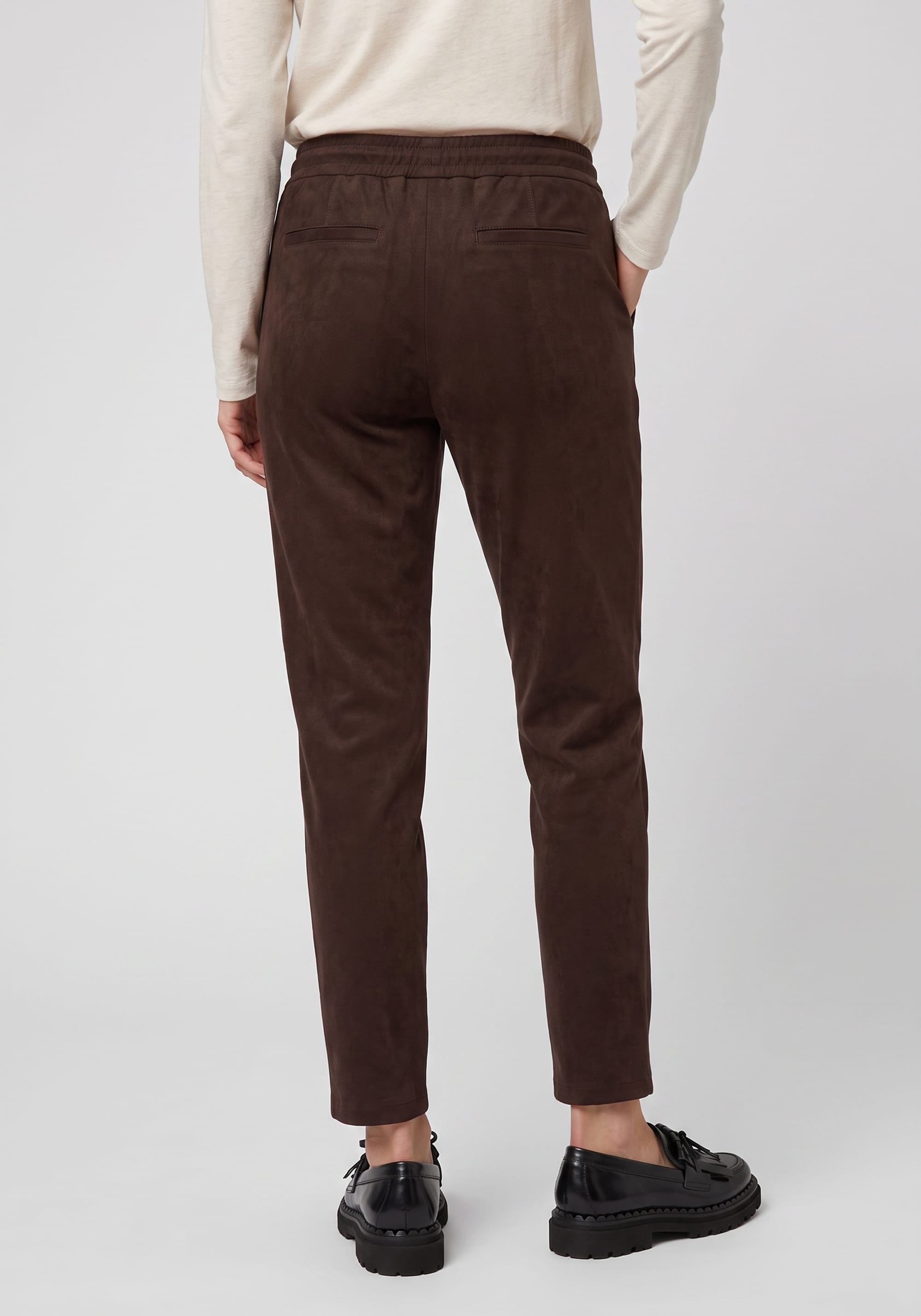 Cropped Coffee Bean Trousers - 14002562