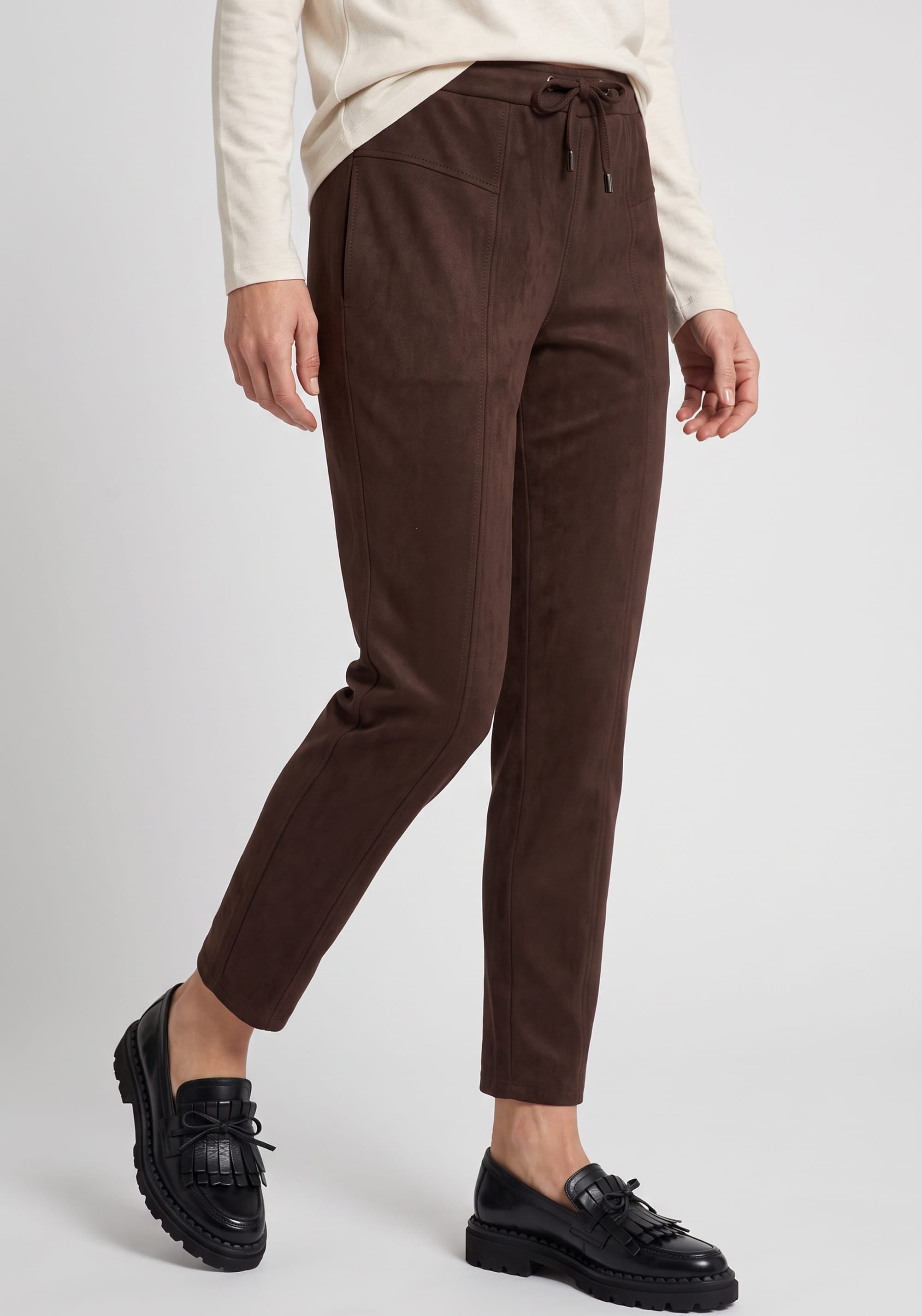 Cropped Coffee Bean Trousers - 14002562