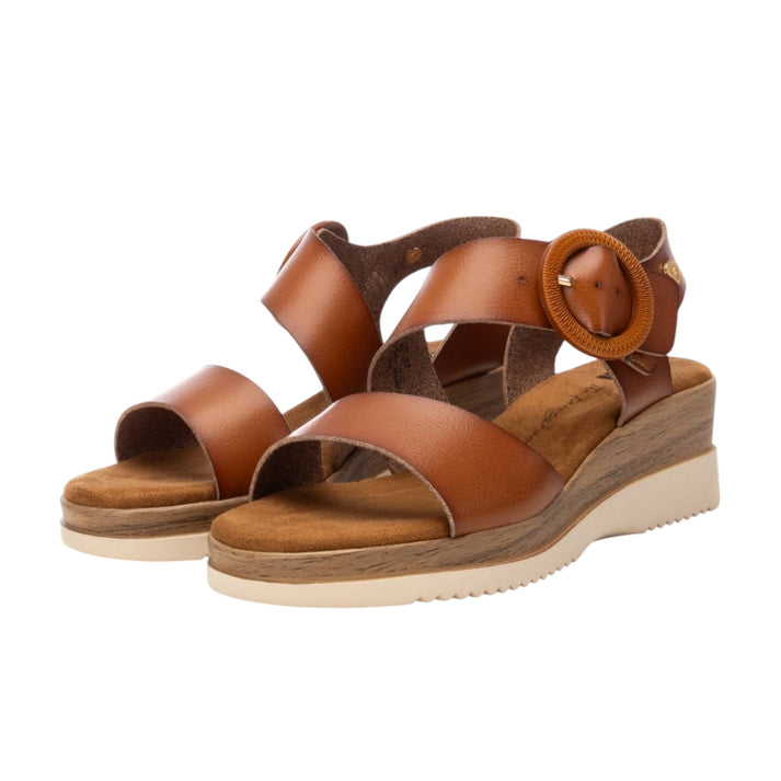 Camel Wedge Sandals - 143944
