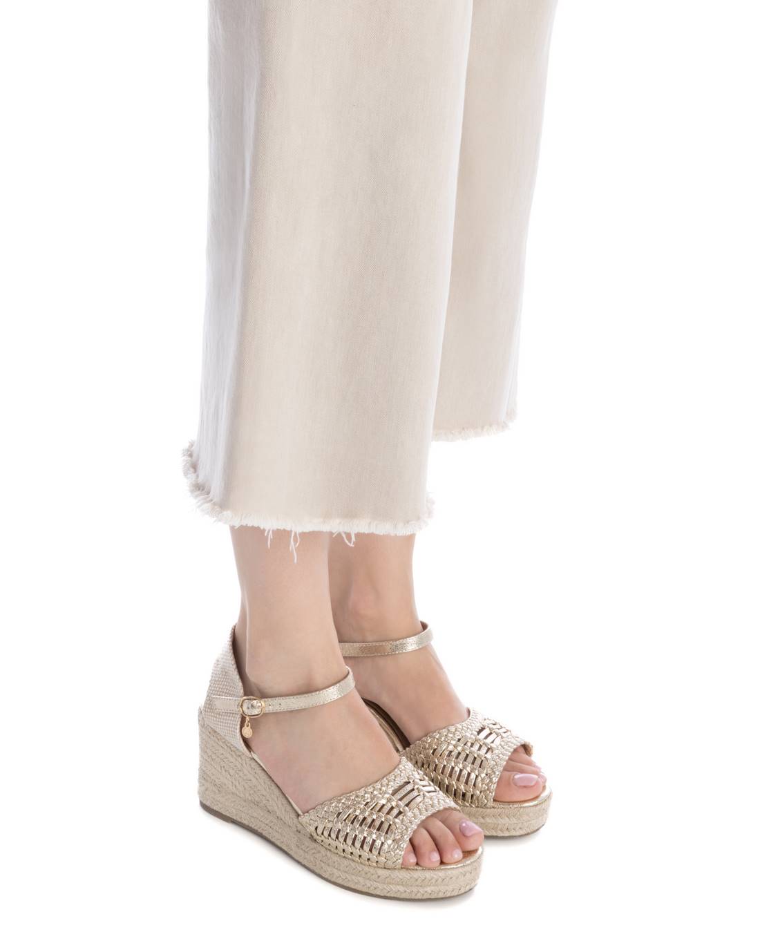 Gold Wedge Sandals - 143975