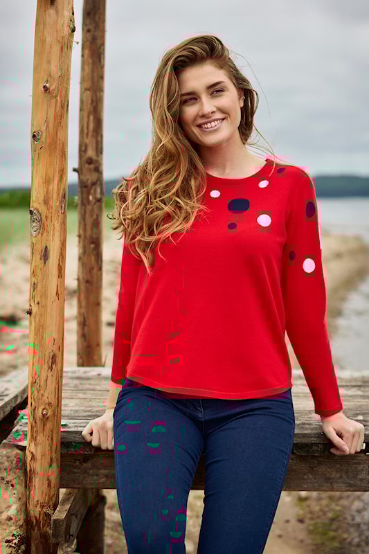 Red Circle Sweater - 6430