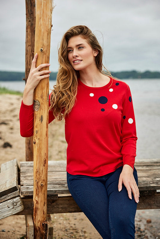 Red Circle Sweater - 6430