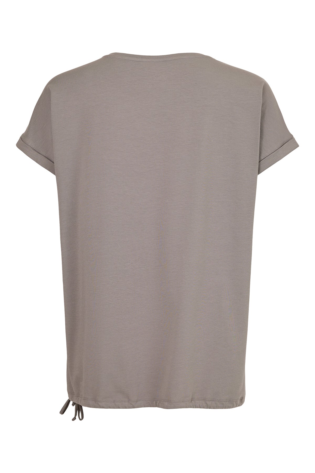 Taupe Draw Hem T-Shirt - 64324