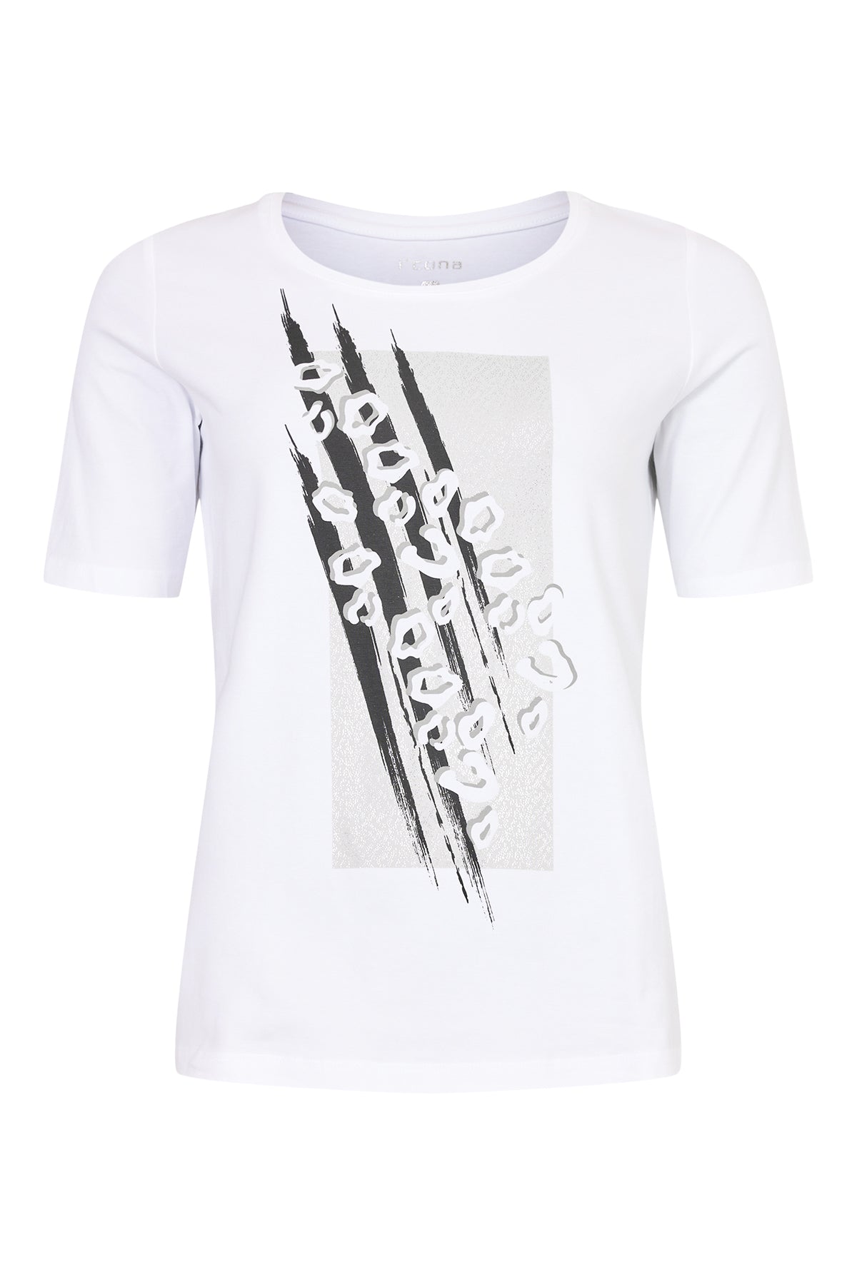 White Front Print T-Shirt - 64333