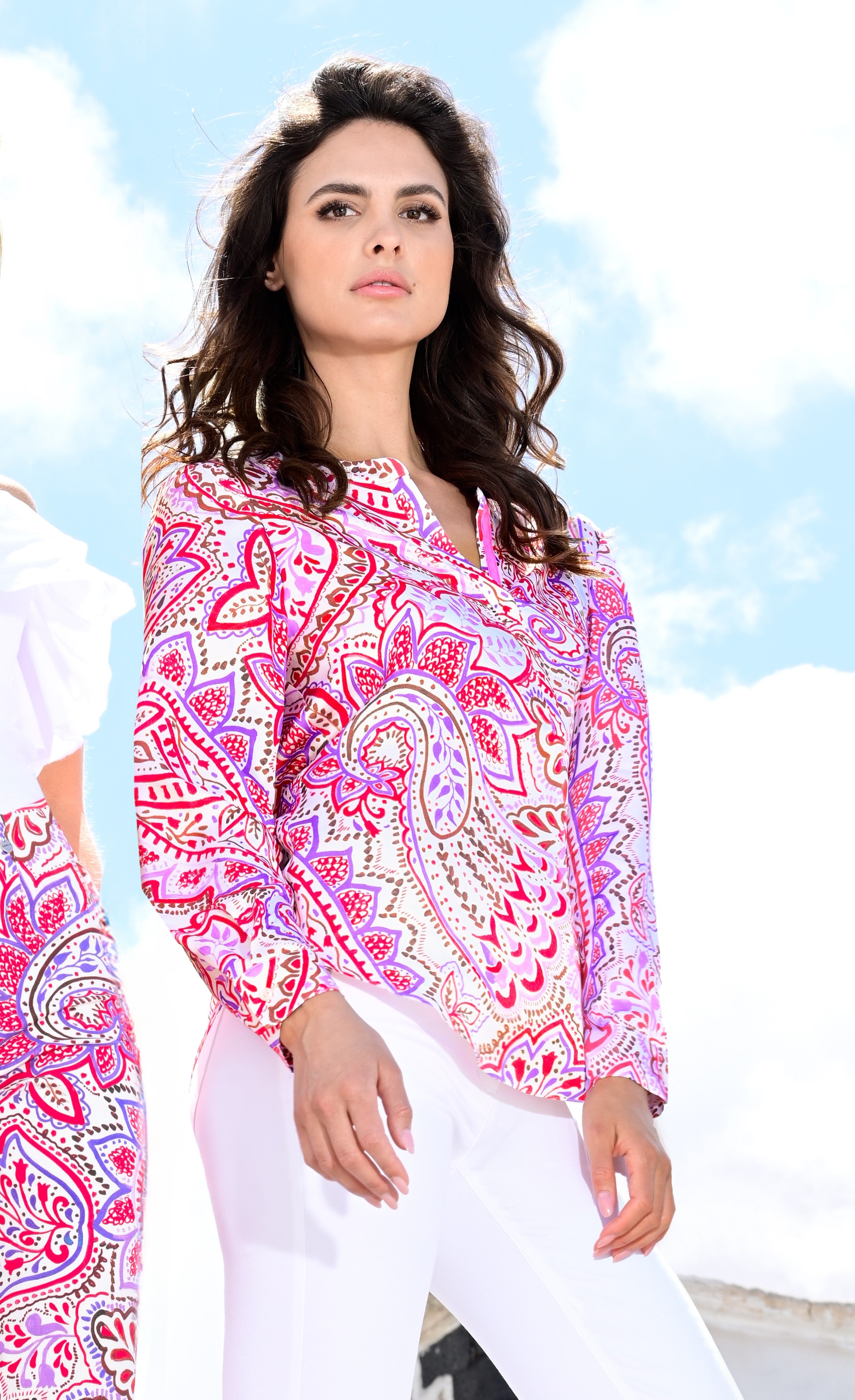 Hannah Pink Paisley Blouse - 56437