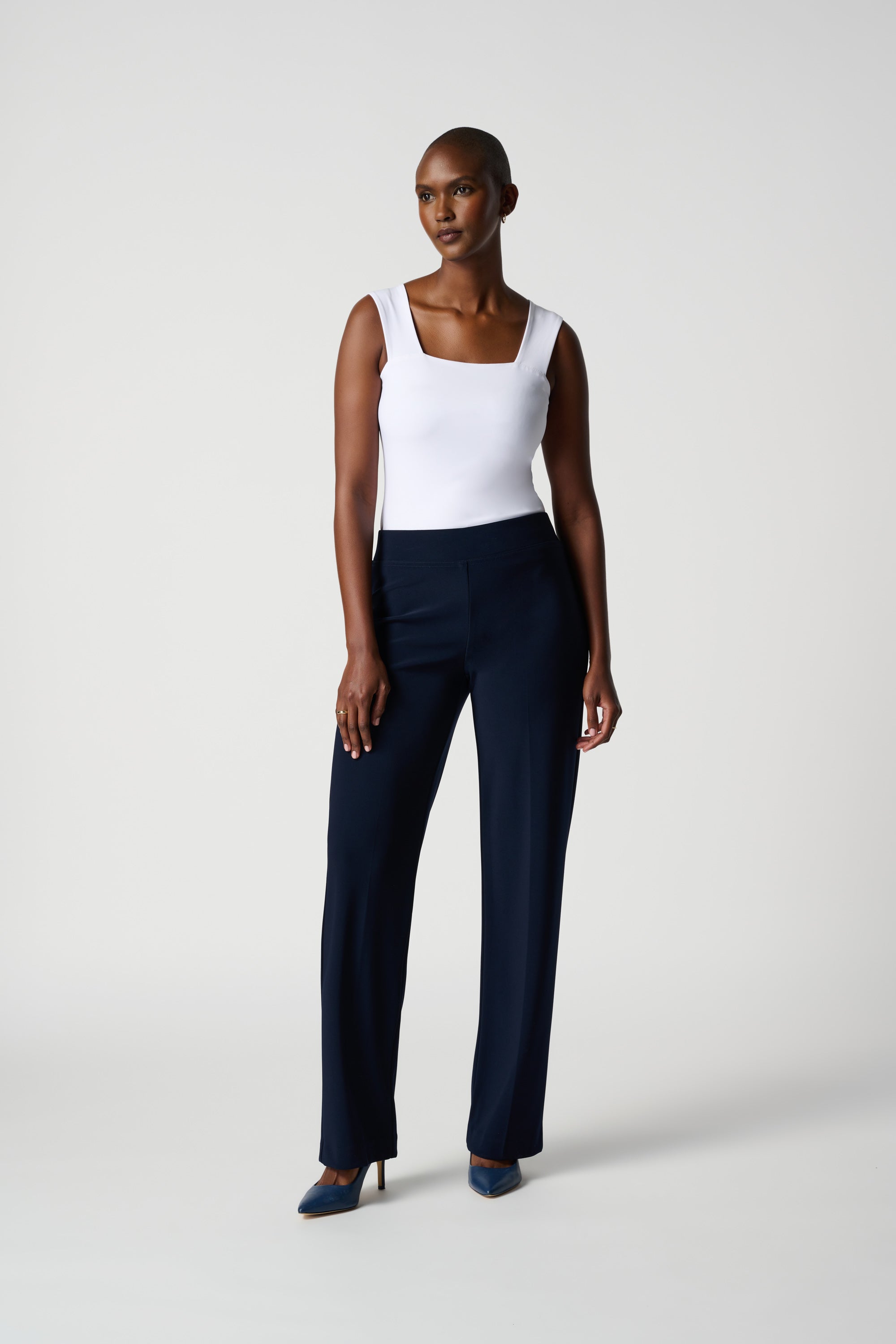 Midnight Blue Wide Leg Trousers - 153088