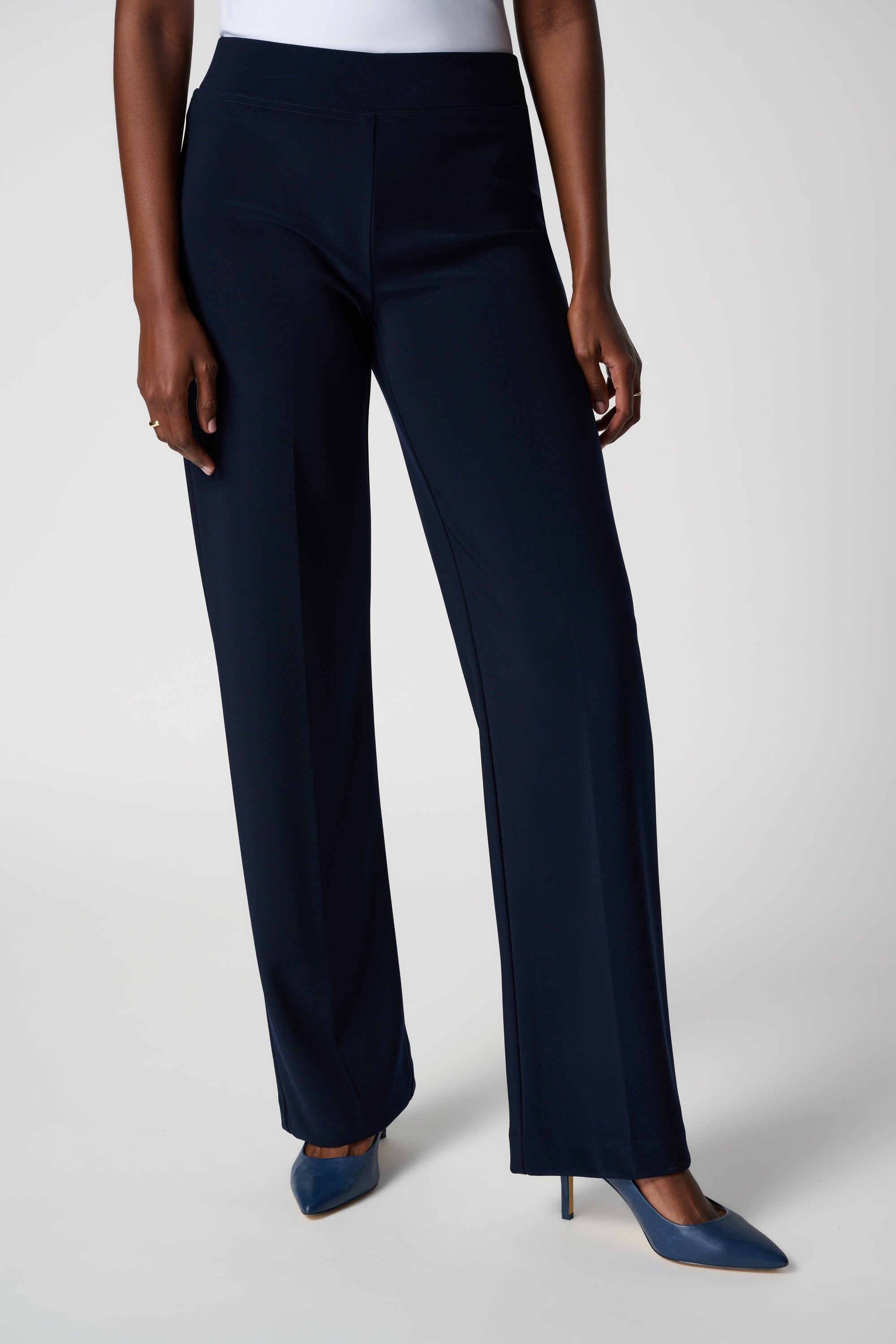 Midnight Blue Wide Leg Trousers - 153088