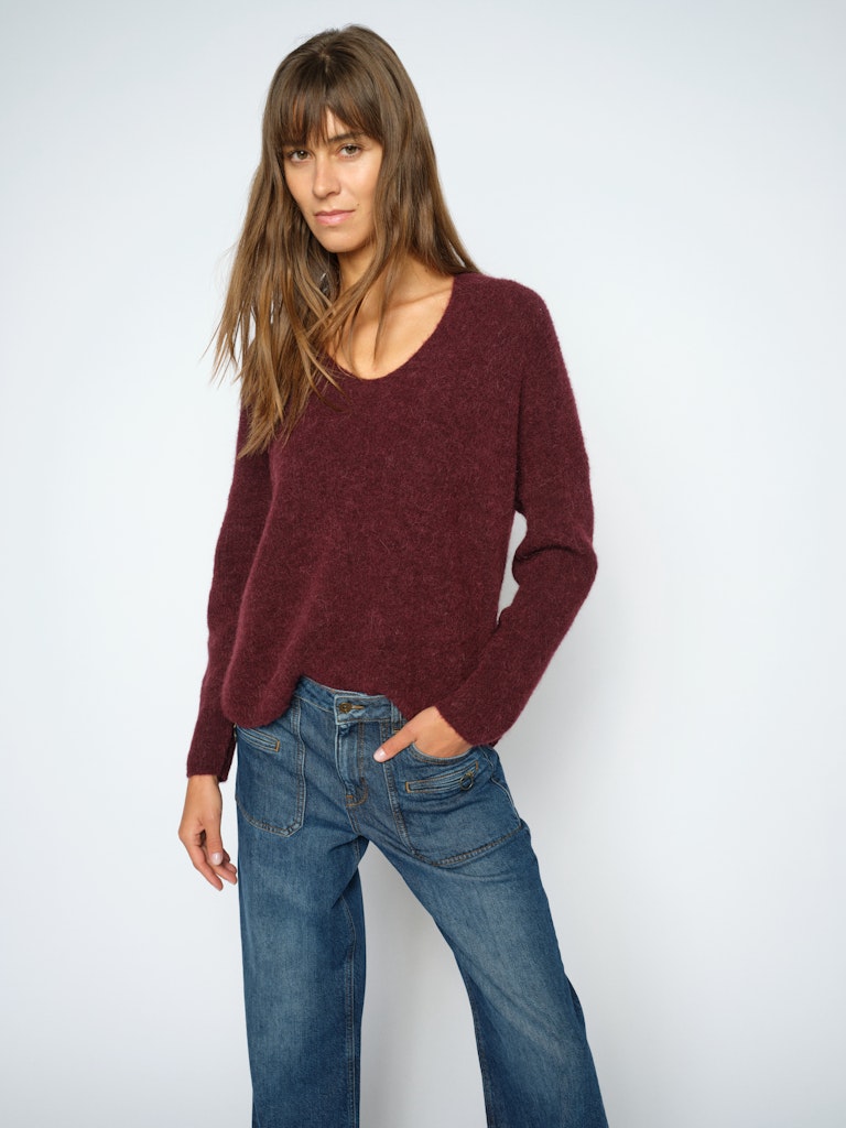 Thora V-Neck Port Royale Knit - 153900