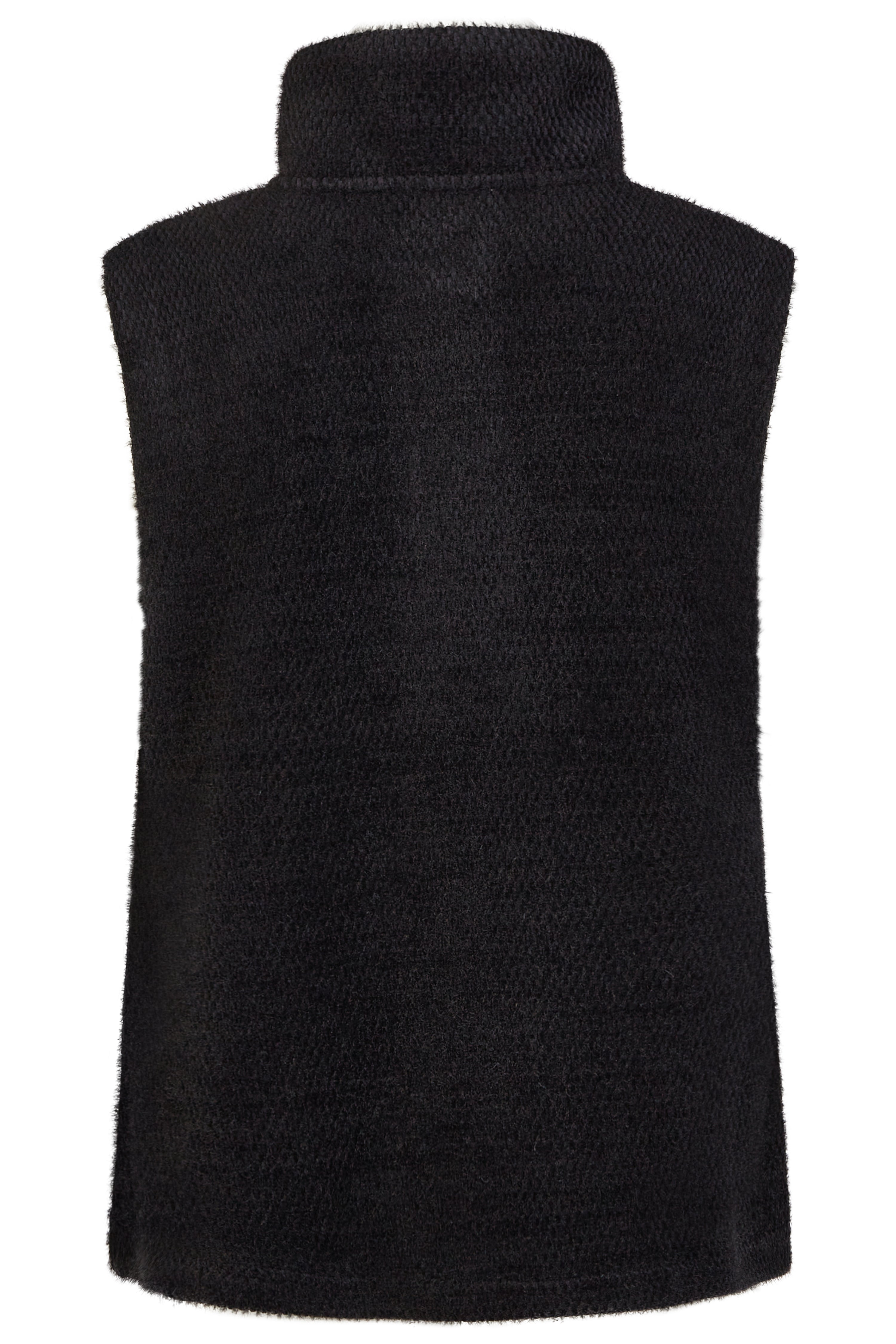 Black Textured High Neck Gilet 1576