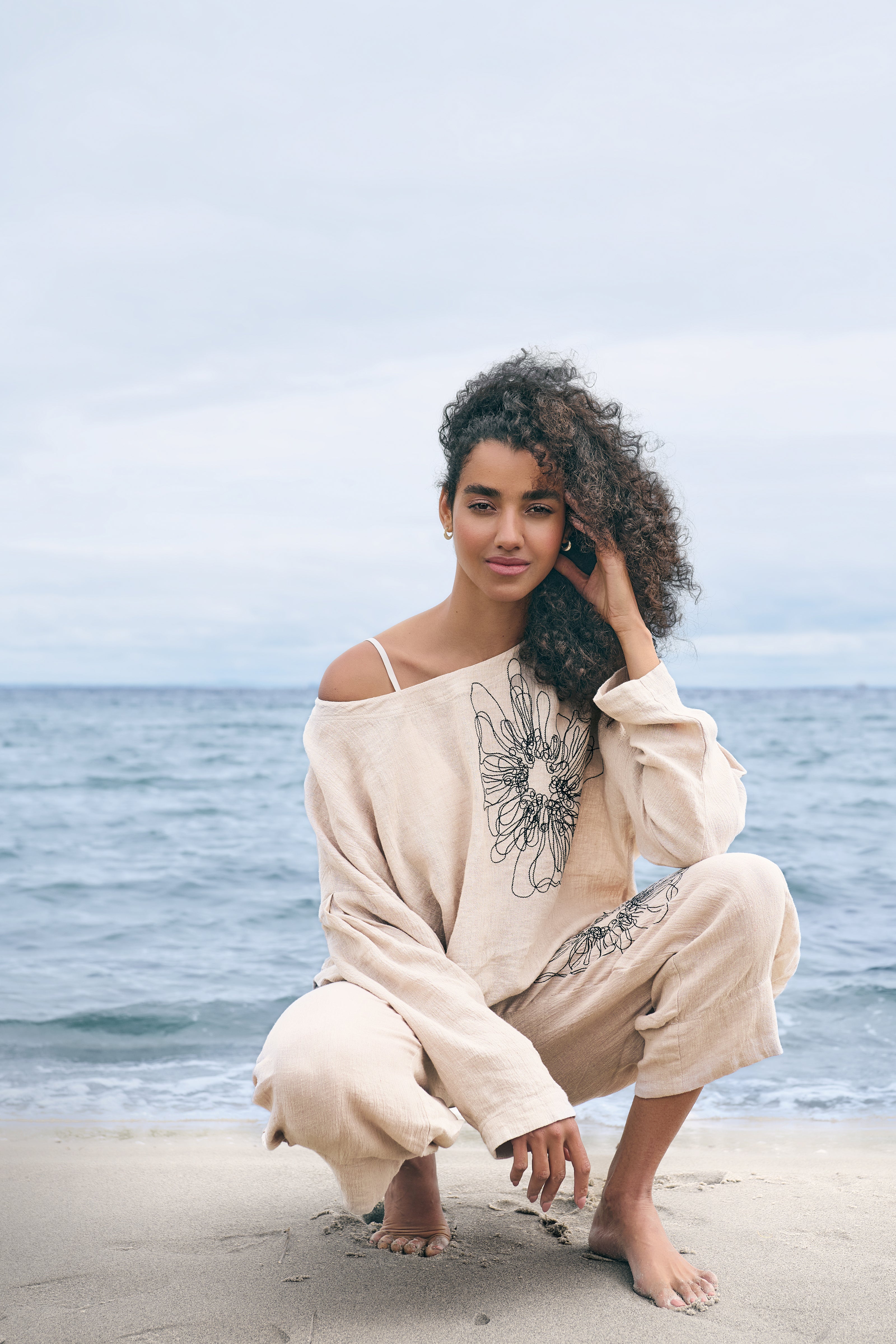 Beige Linen Top - 83727