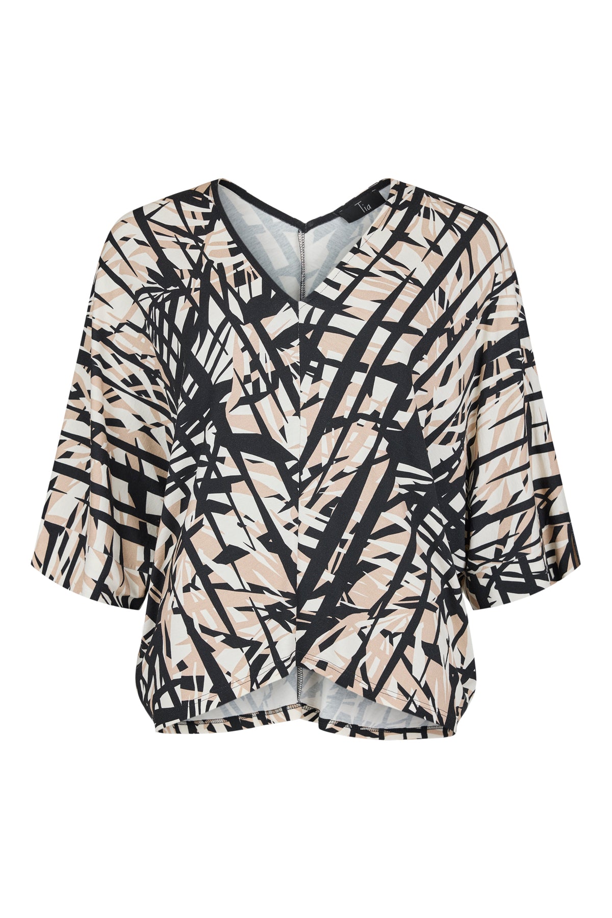 Black & Sand Print Top - 73149