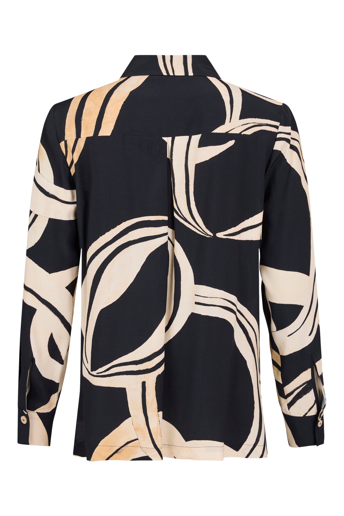 Black & Sand Circle Print Shirt - 76567