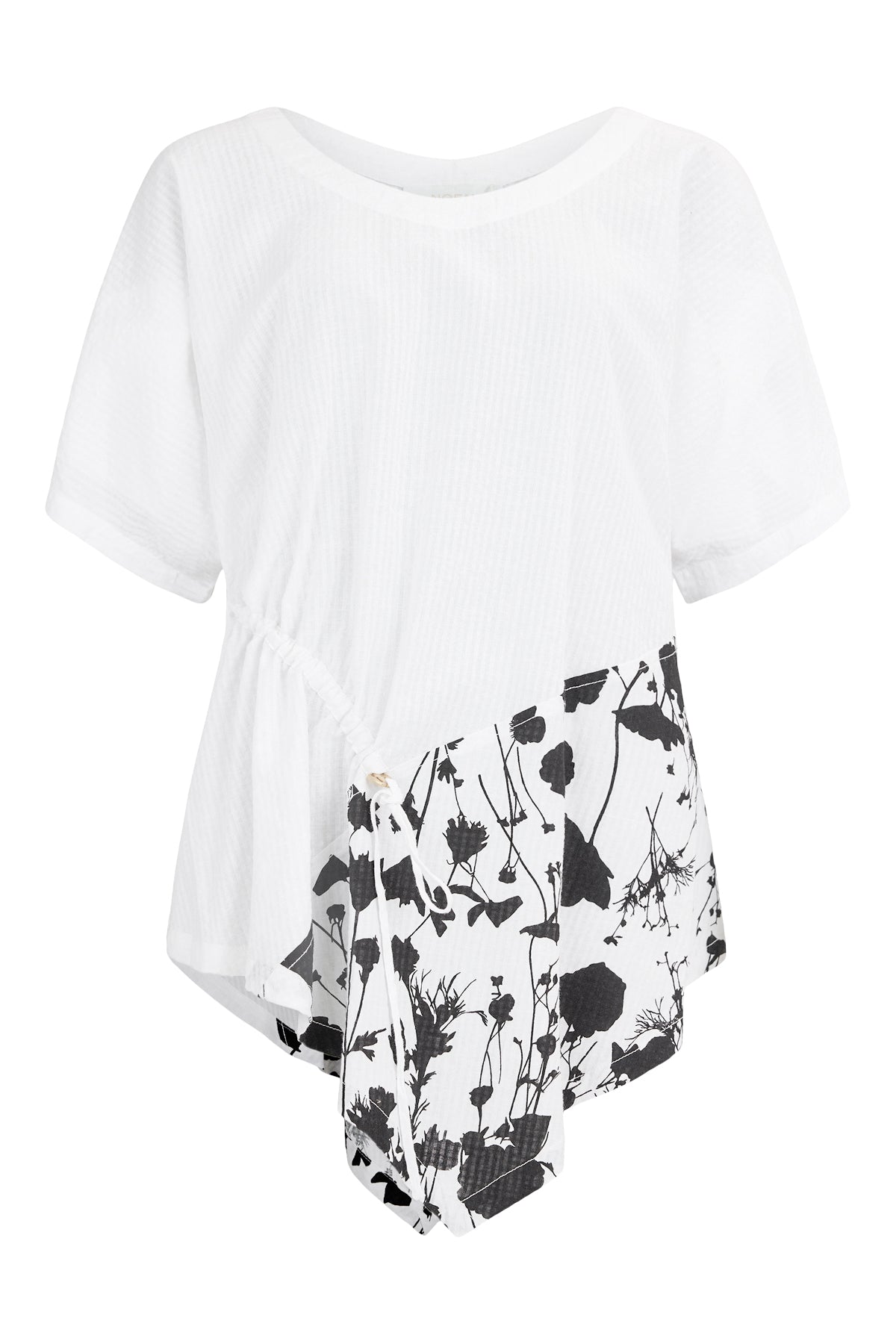 White & Black Asymmetric Tunic - 84018
