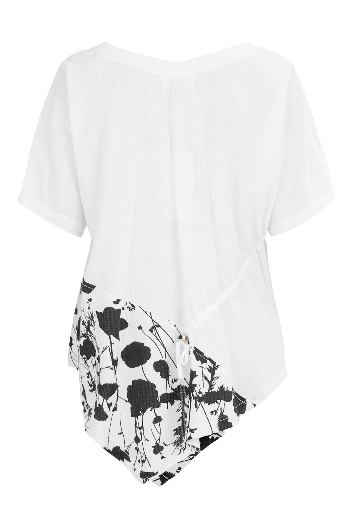 White & Black Asymmetric Tunic - 84018