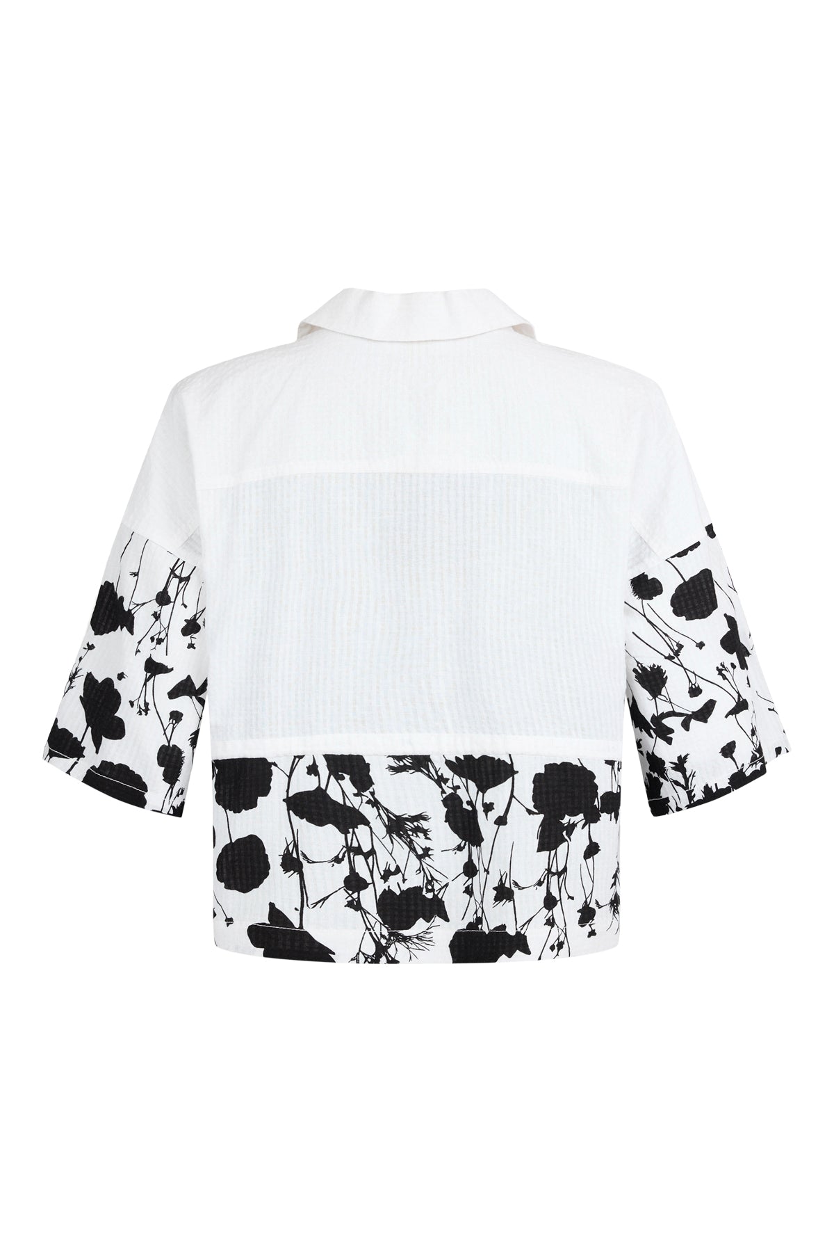 White & Black Print Jacket - 87198