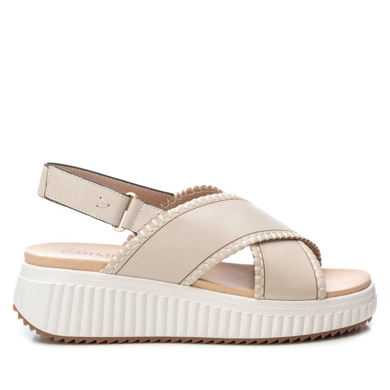 Beige Platform Sandals - 162244