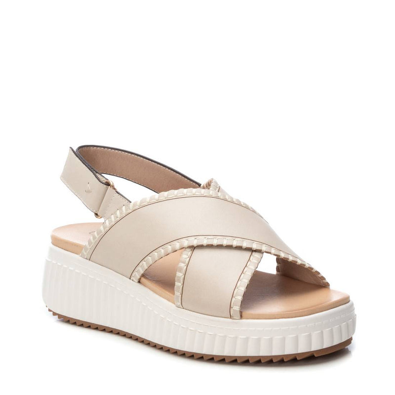 Beige Platform Sandals - 162244