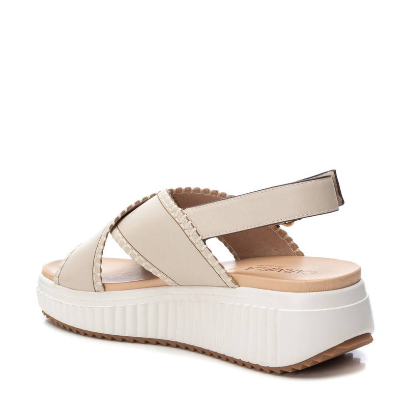 Beige Platform Sandals - 162244