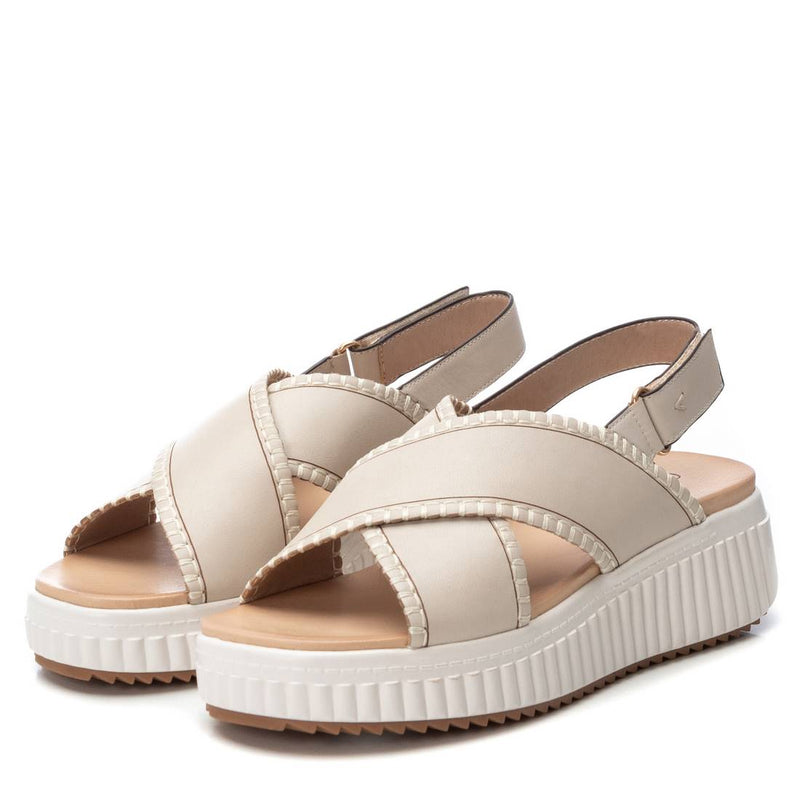 Beige Platform Sandals - 162244