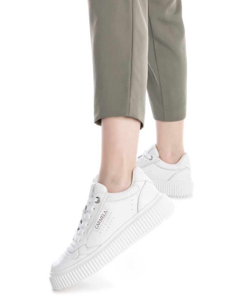 White Leather Trainers - 162294