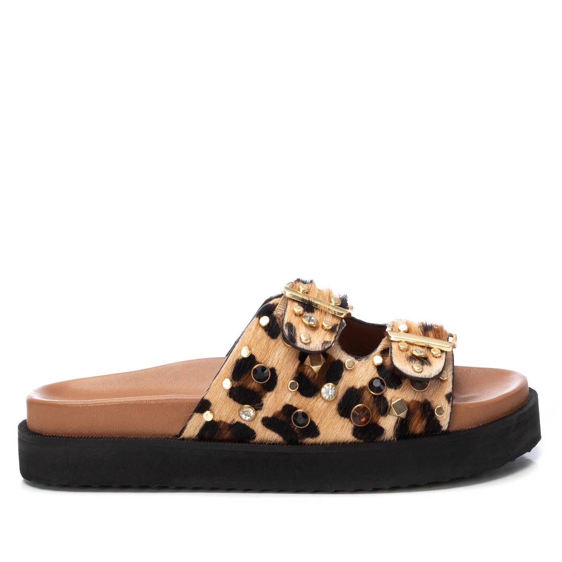Leopard Two Strap Sandals - 162401
