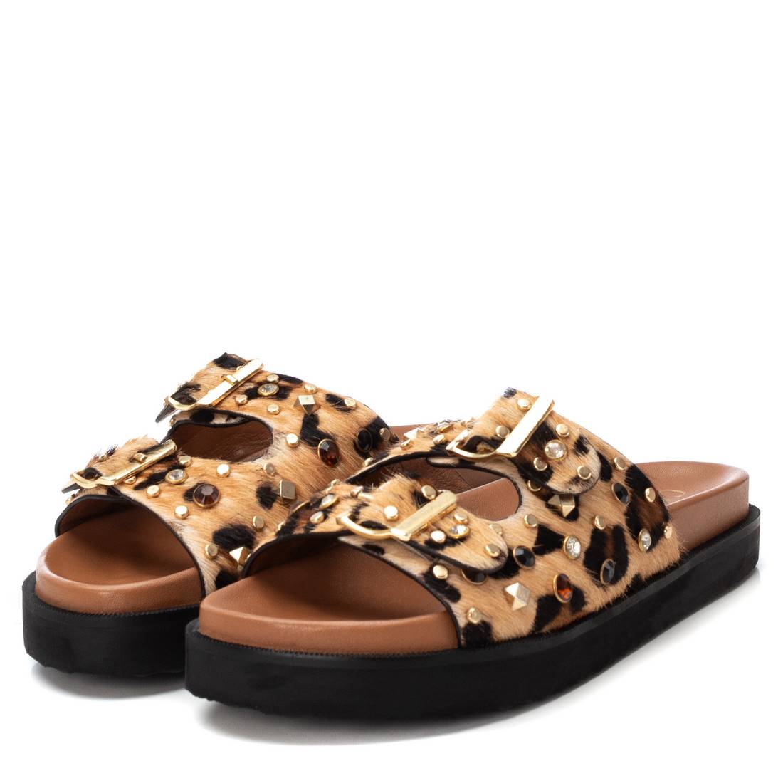 Leopard Two Strap Sandals - 162401