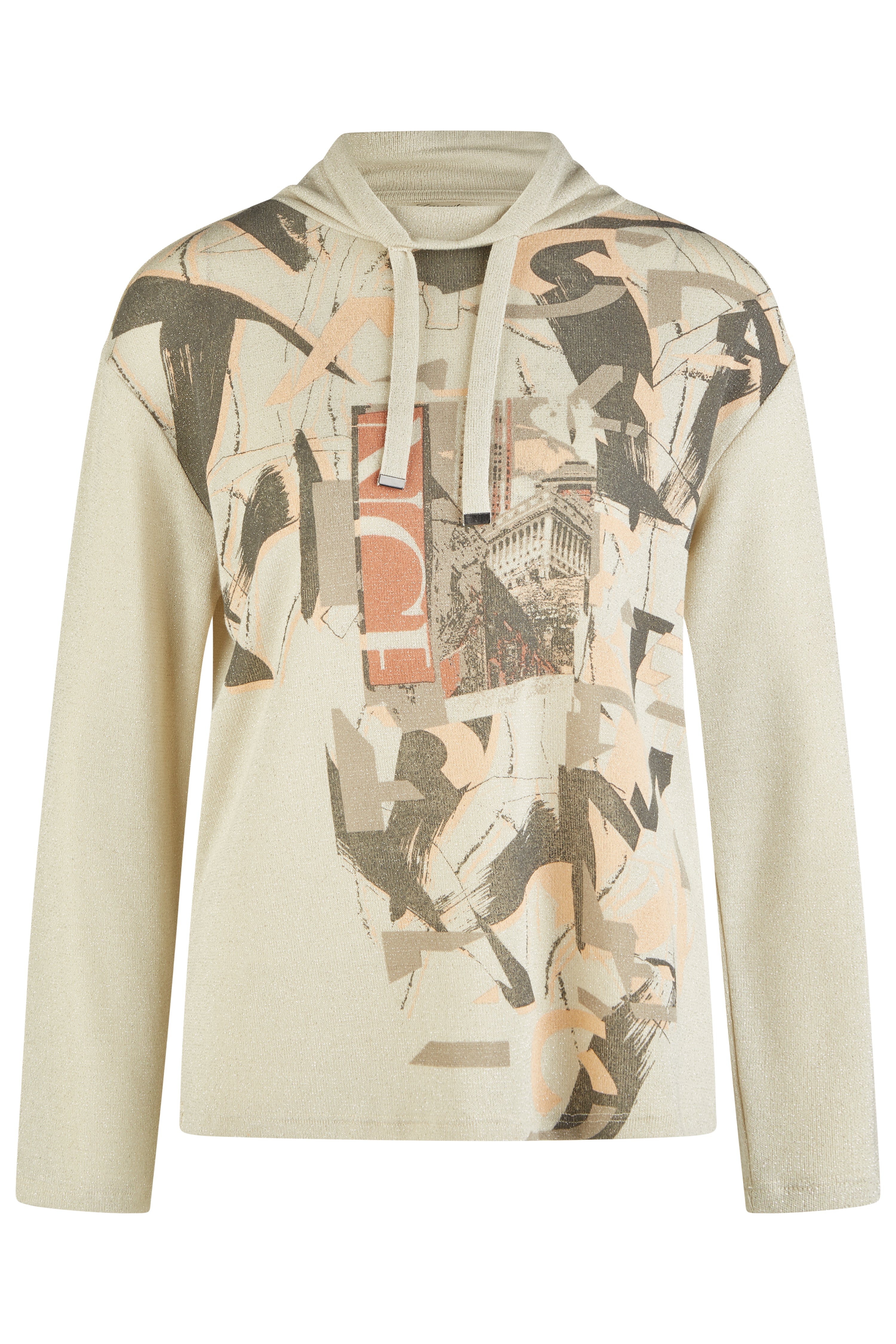 Cream Printed Knit Sweatshirt 1682