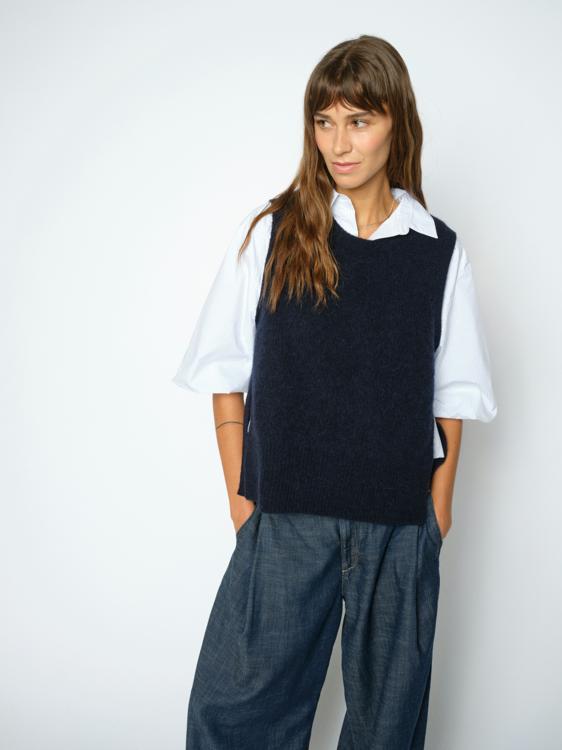 Thora Salute Navy Tie Vest - 182760