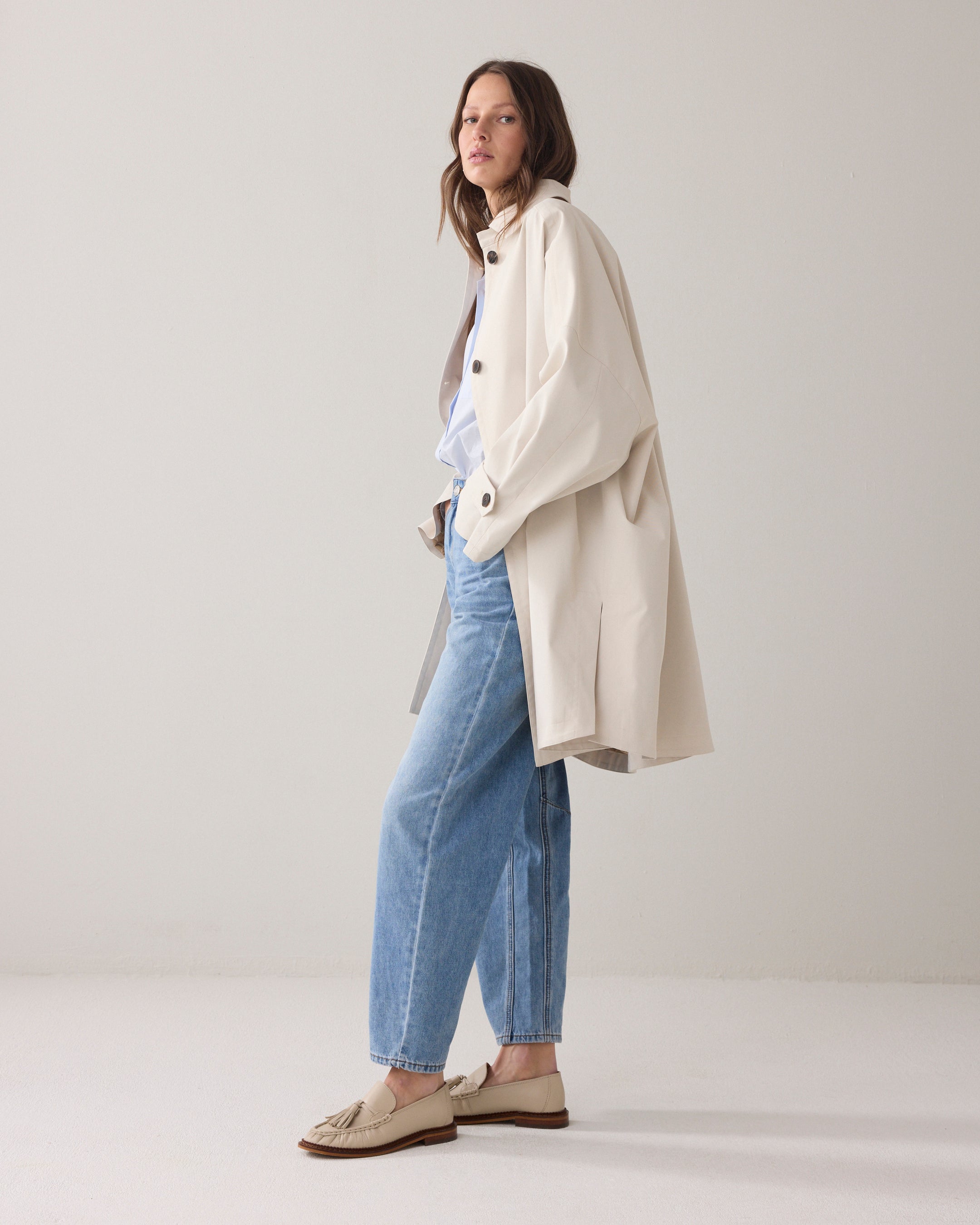 Ivory Oversize Coat - 1S1280