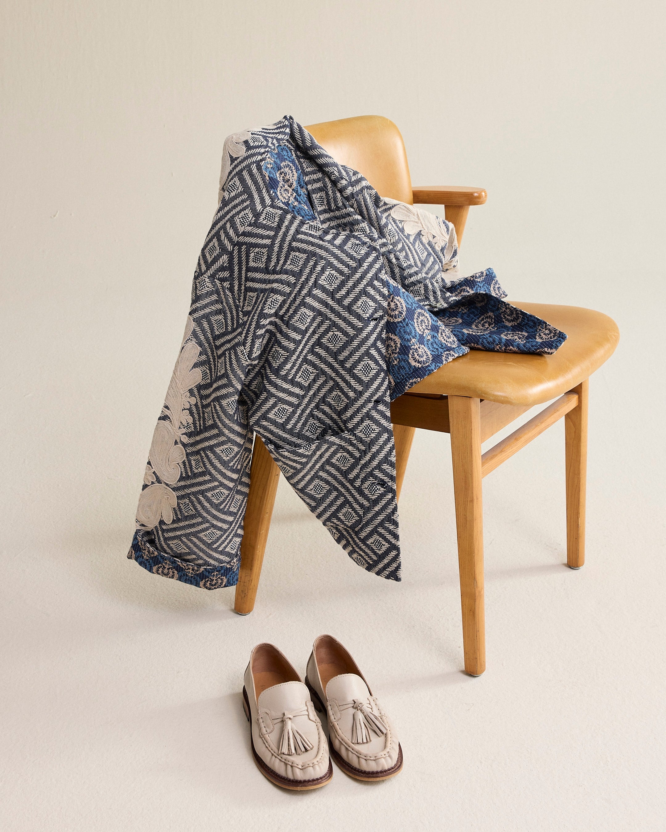 Midnight Blue Jacquard Jacket - 1S1284