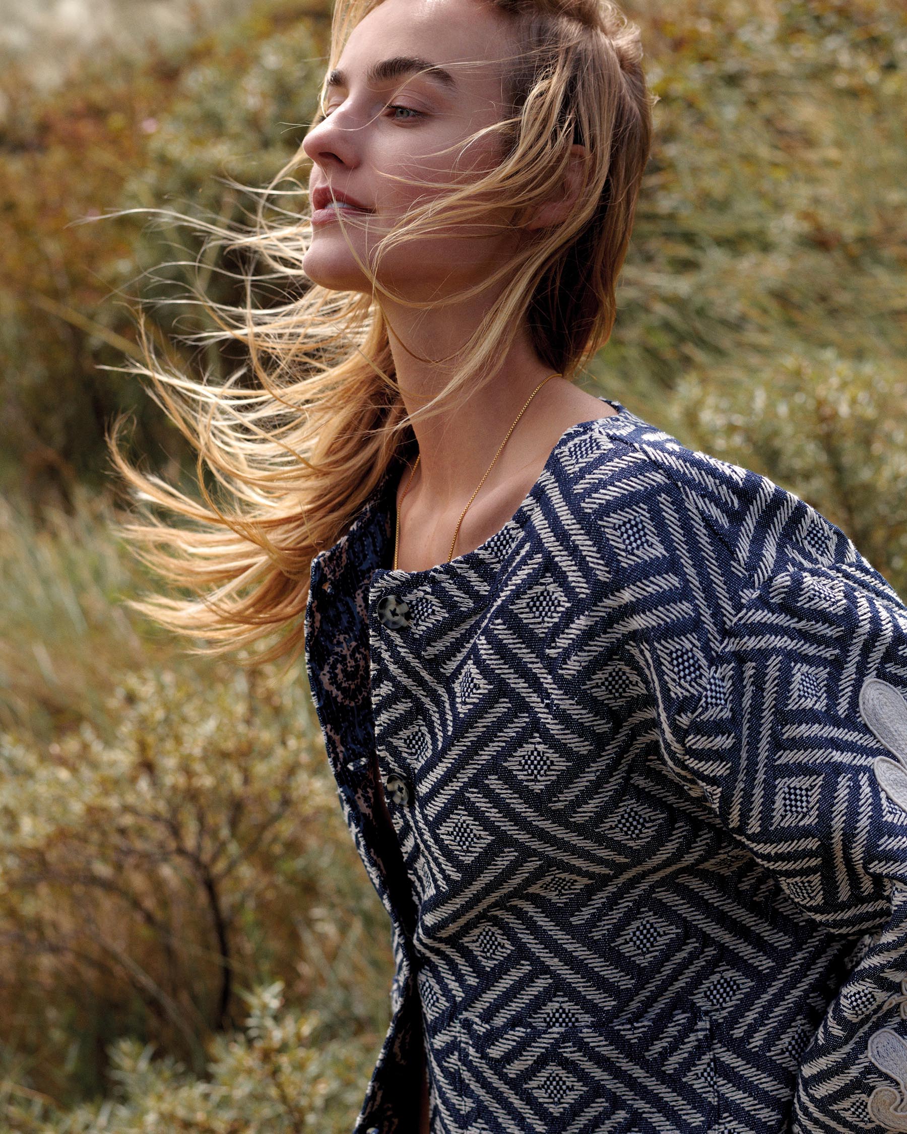 Midnight Blue Jacquard Jacket - 1S1284