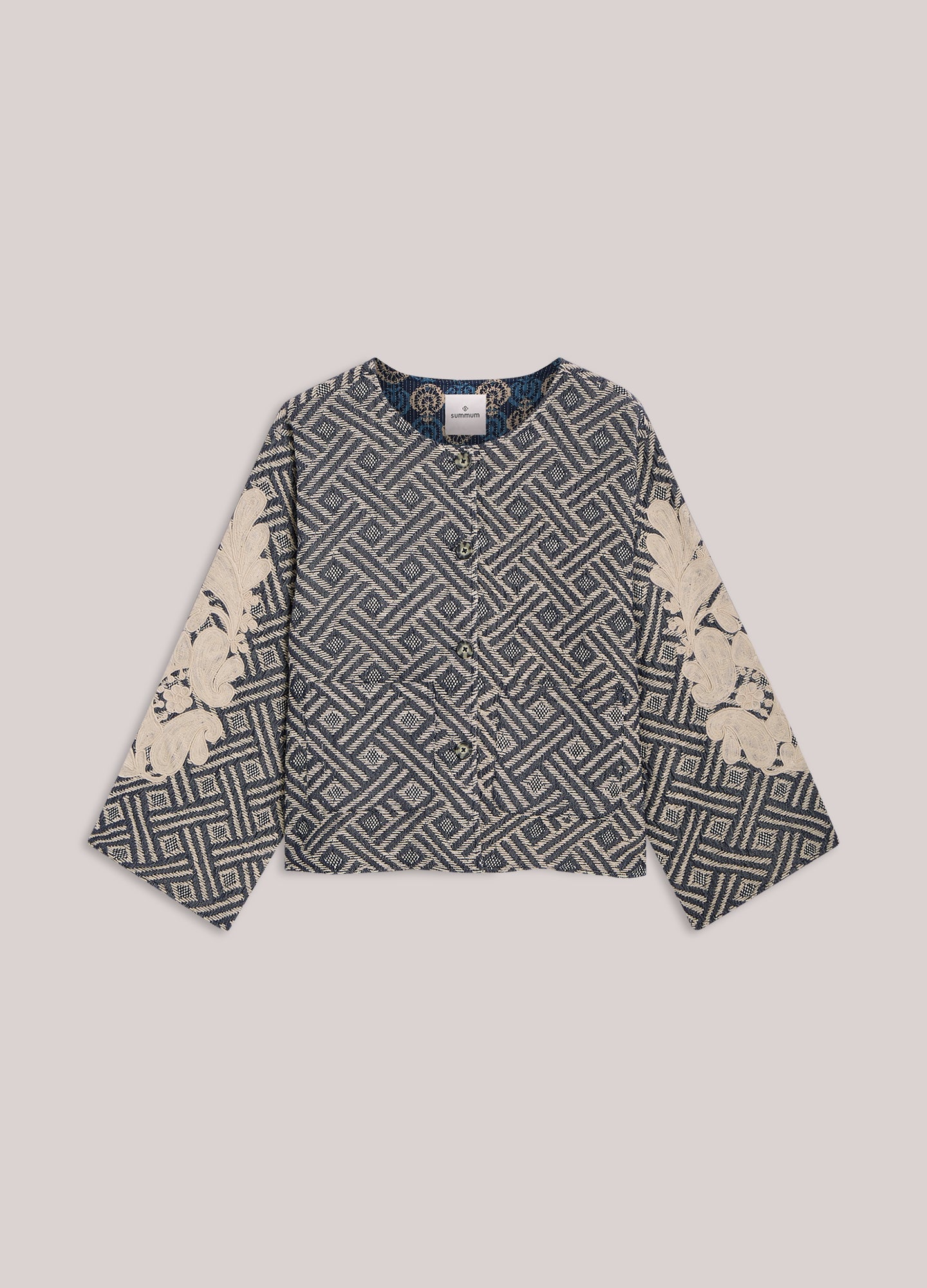 Midnight Blue Jacquard Jacket - 1S1284